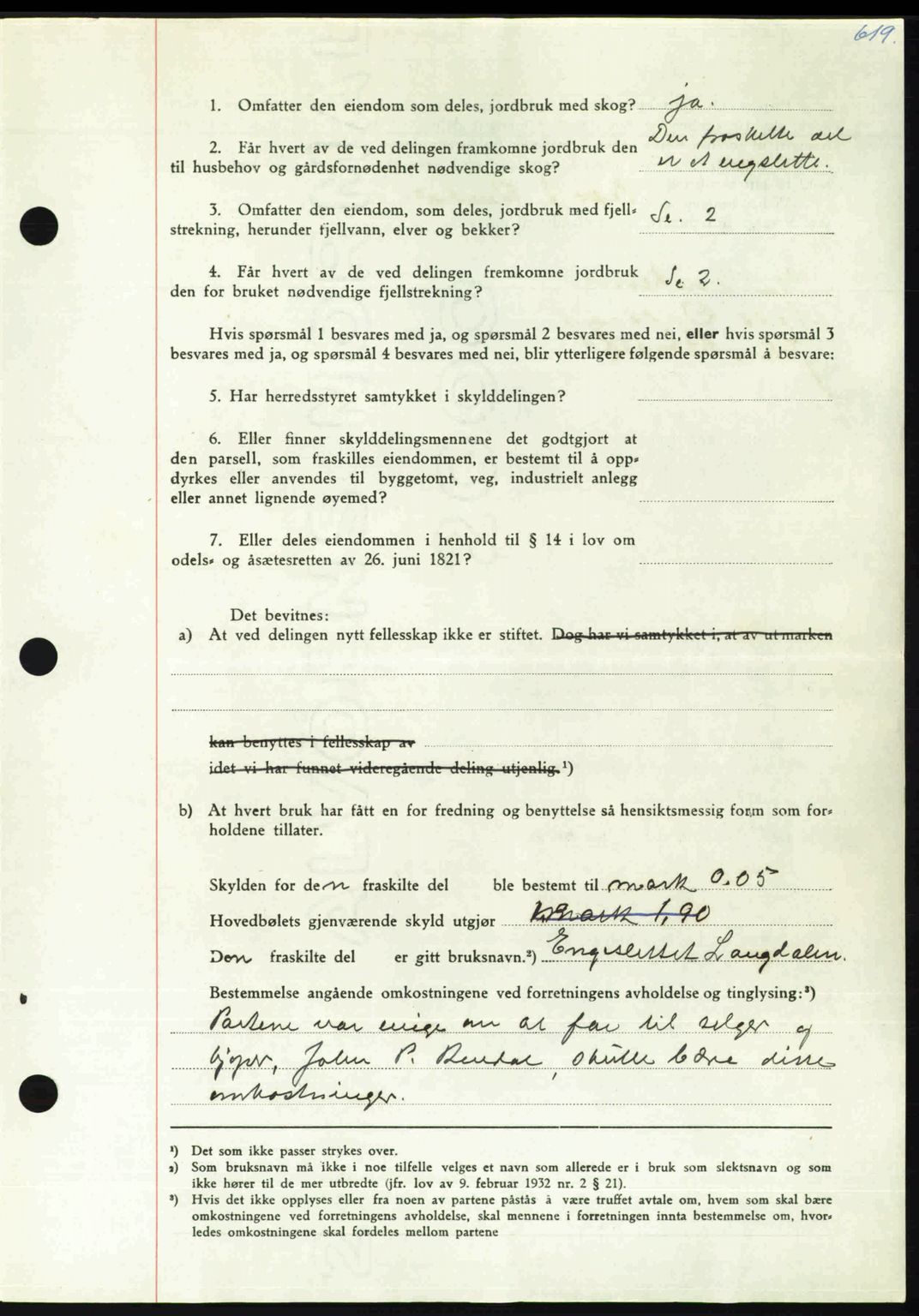 Nordmøre sorenskriveri, AV/SAT-A-4132/1/2/2Ca: Mortgage book no. A112, 1949-1949, Diary no: : 2766/1949