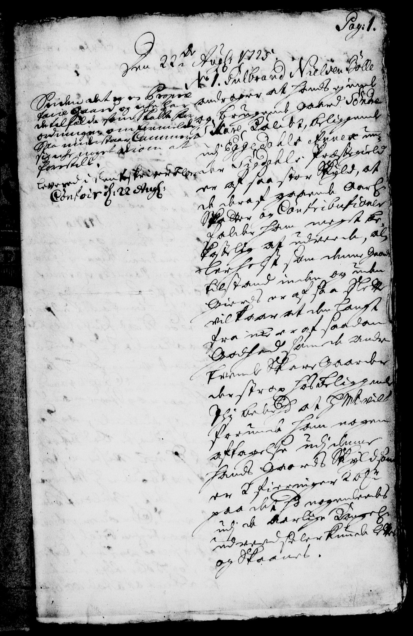 Rentekammeret, Kammerkanselliet, RA/EA-3111/G/Gh/Gha/L0008: Norsk ekstraktmemorialprotokoll (merket RK 53.53), 1725-1726, p. 1