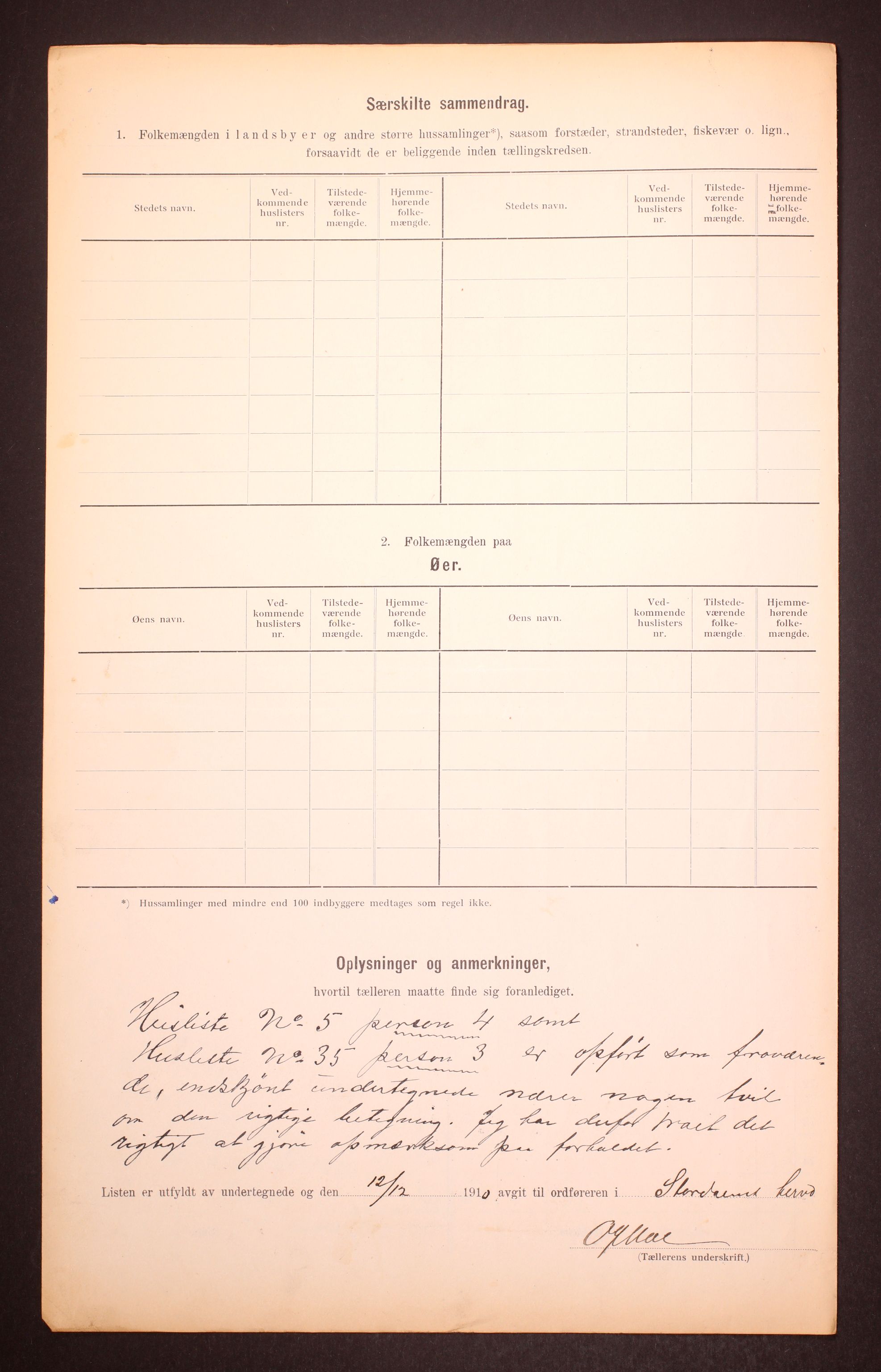 RA, 1910 census for Stordal, 1910, p. 9