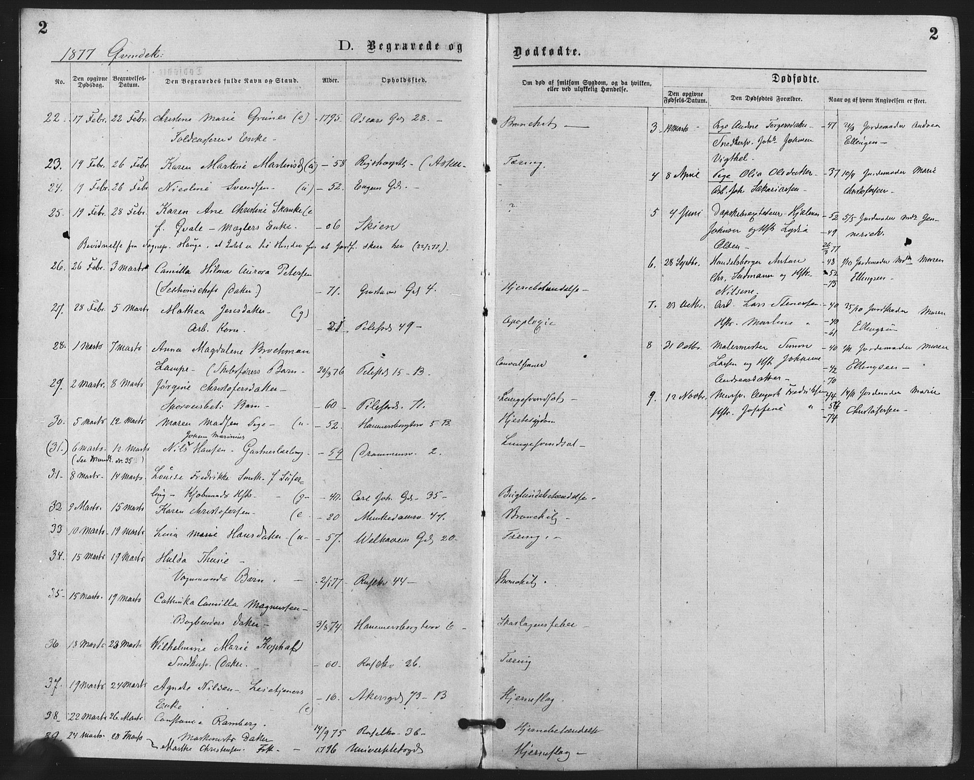 Trefoldighet prestekontor Kirkebøker, SAO/A-10882/F/Fd/L0002: Parish register (official) no. IV 2, 1877-1885, p. 2