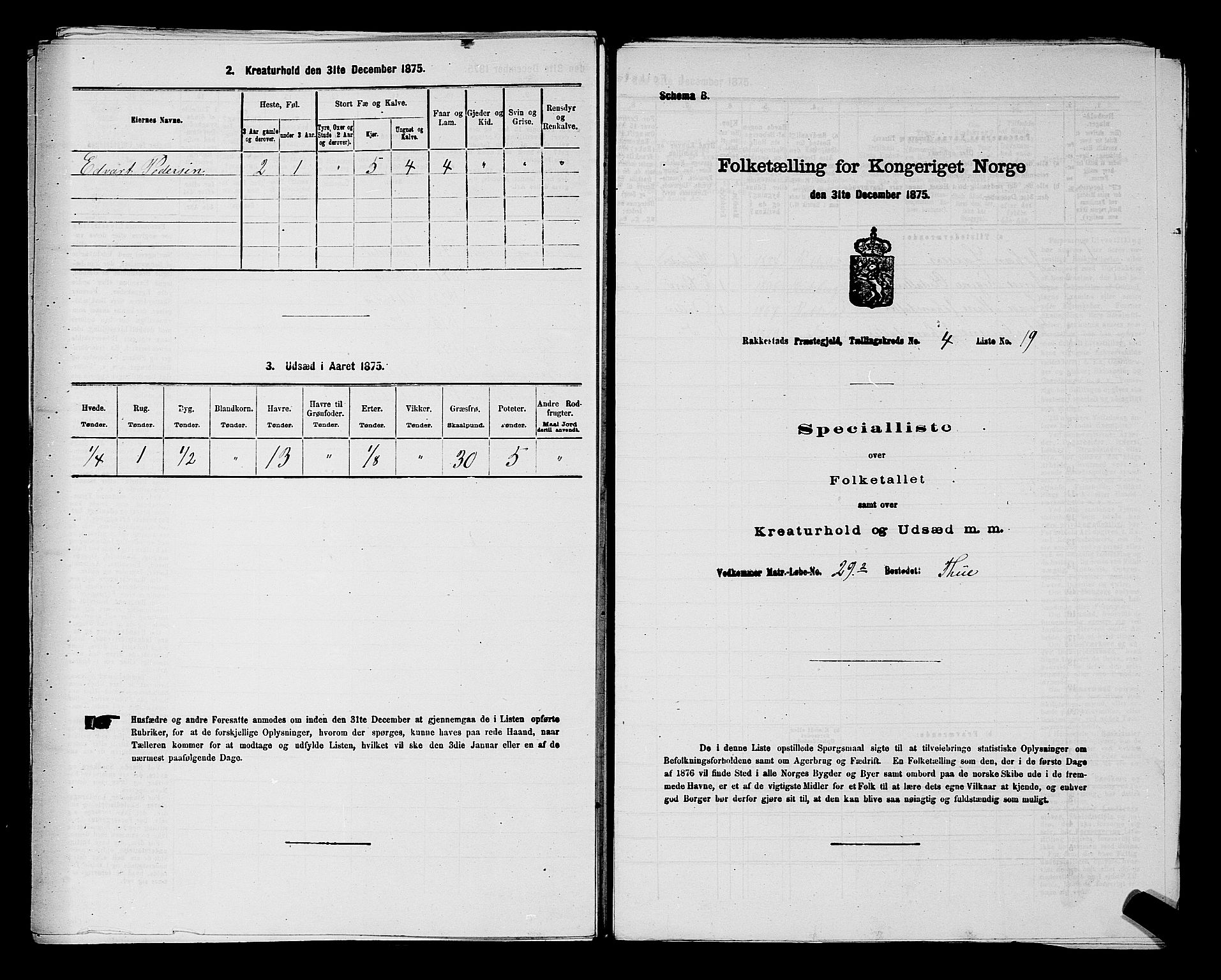 RA, 1875 census for 0128P Rakkestad, 1875, p. 592