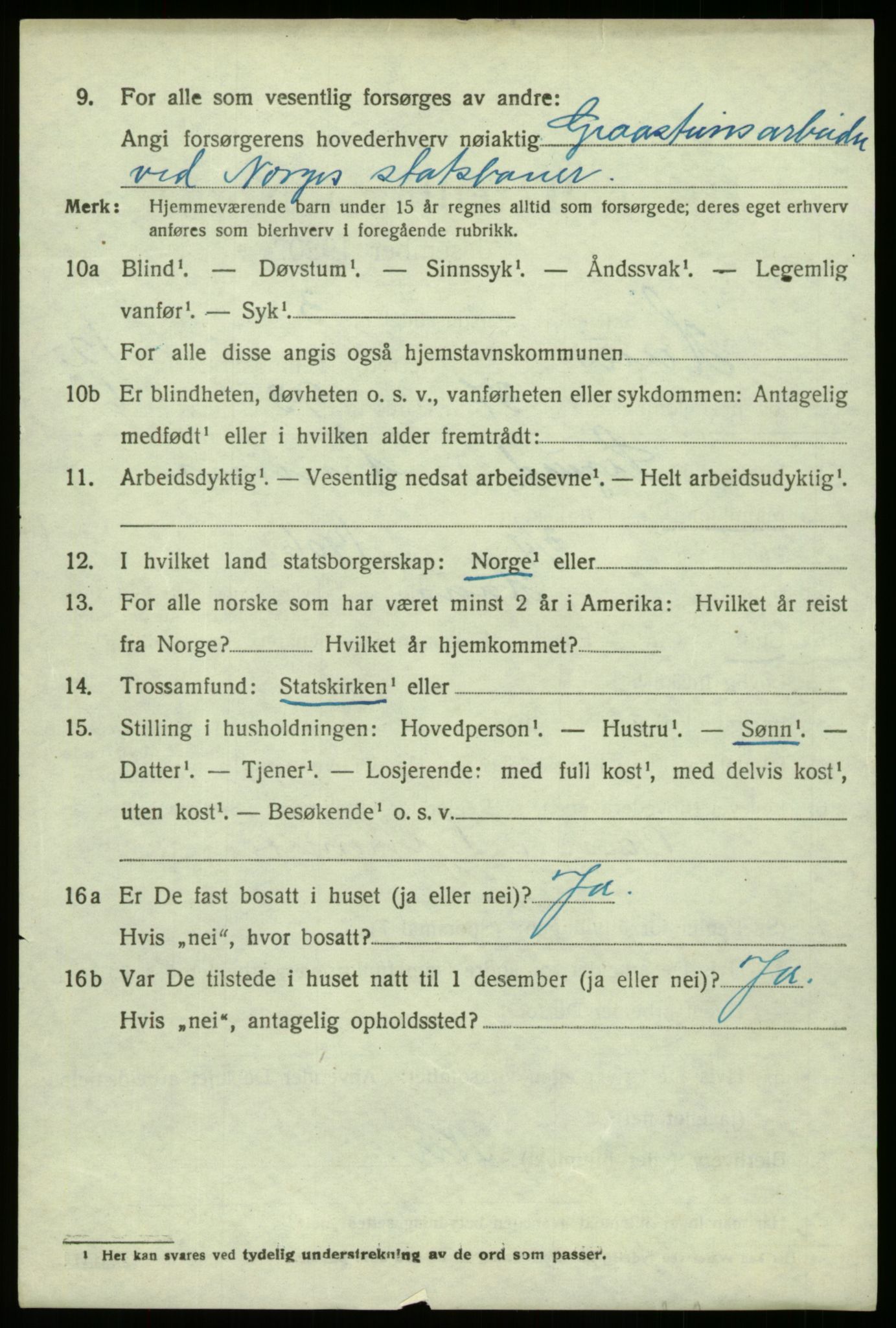 SAB, 1920 census for Haus, 1920, p. 7944