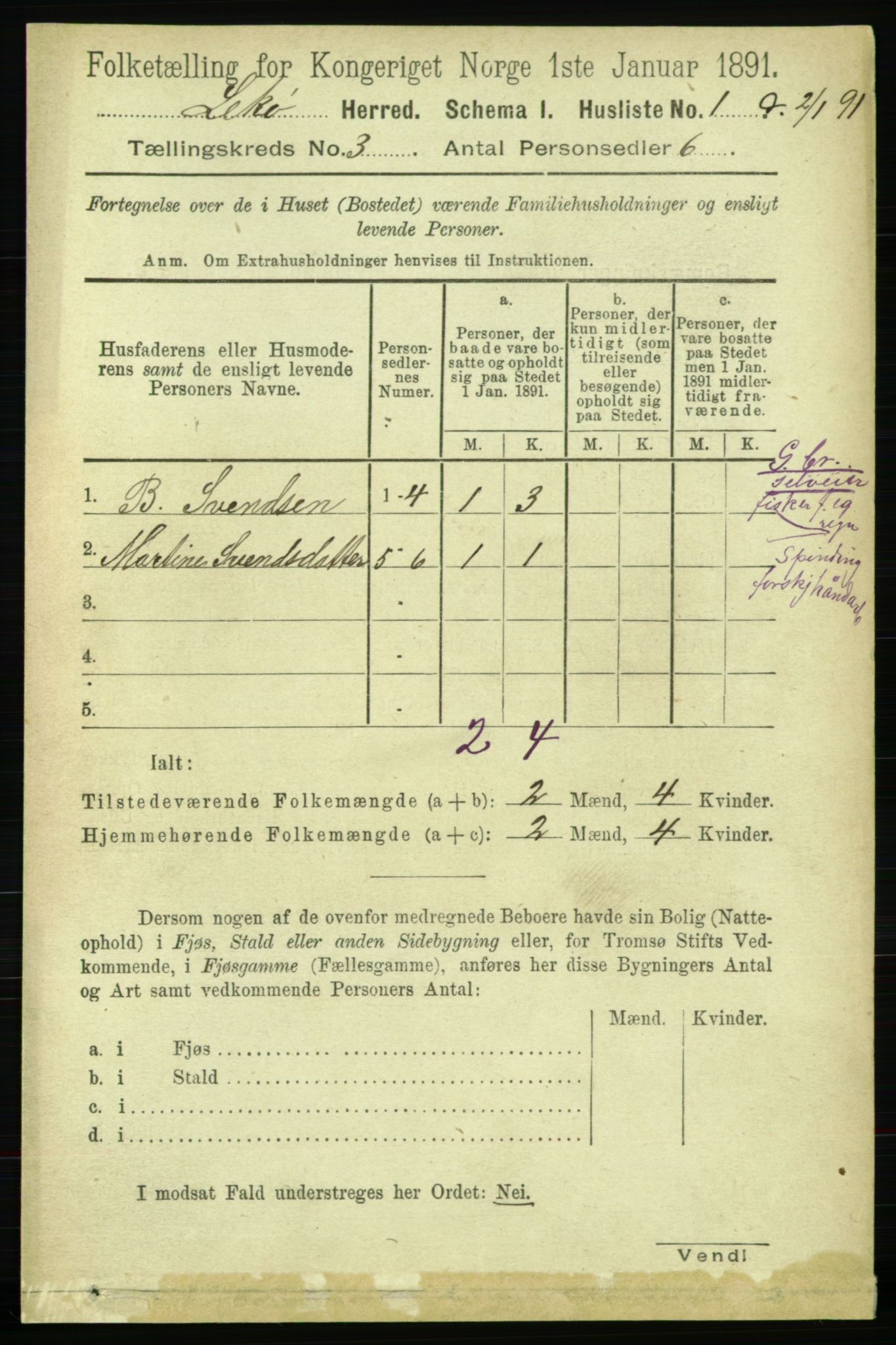 RA, 1891 census for 1755 Leka, 1891, p. 1331