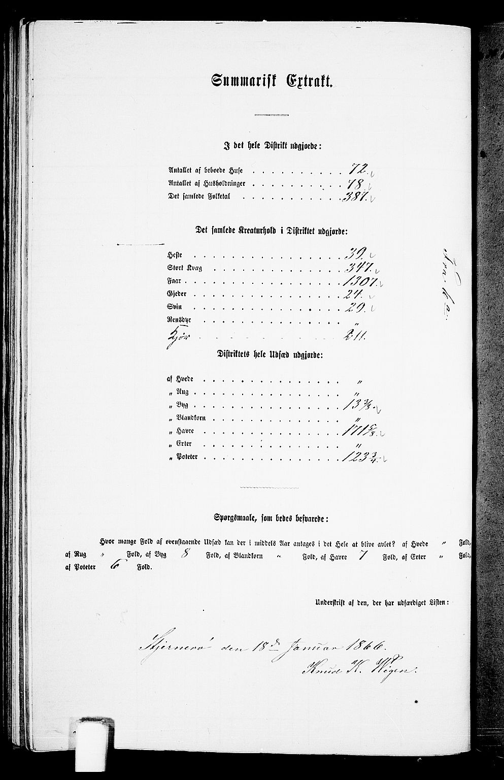 RA, 1865 census for Nedstrand, 1865, p. 93