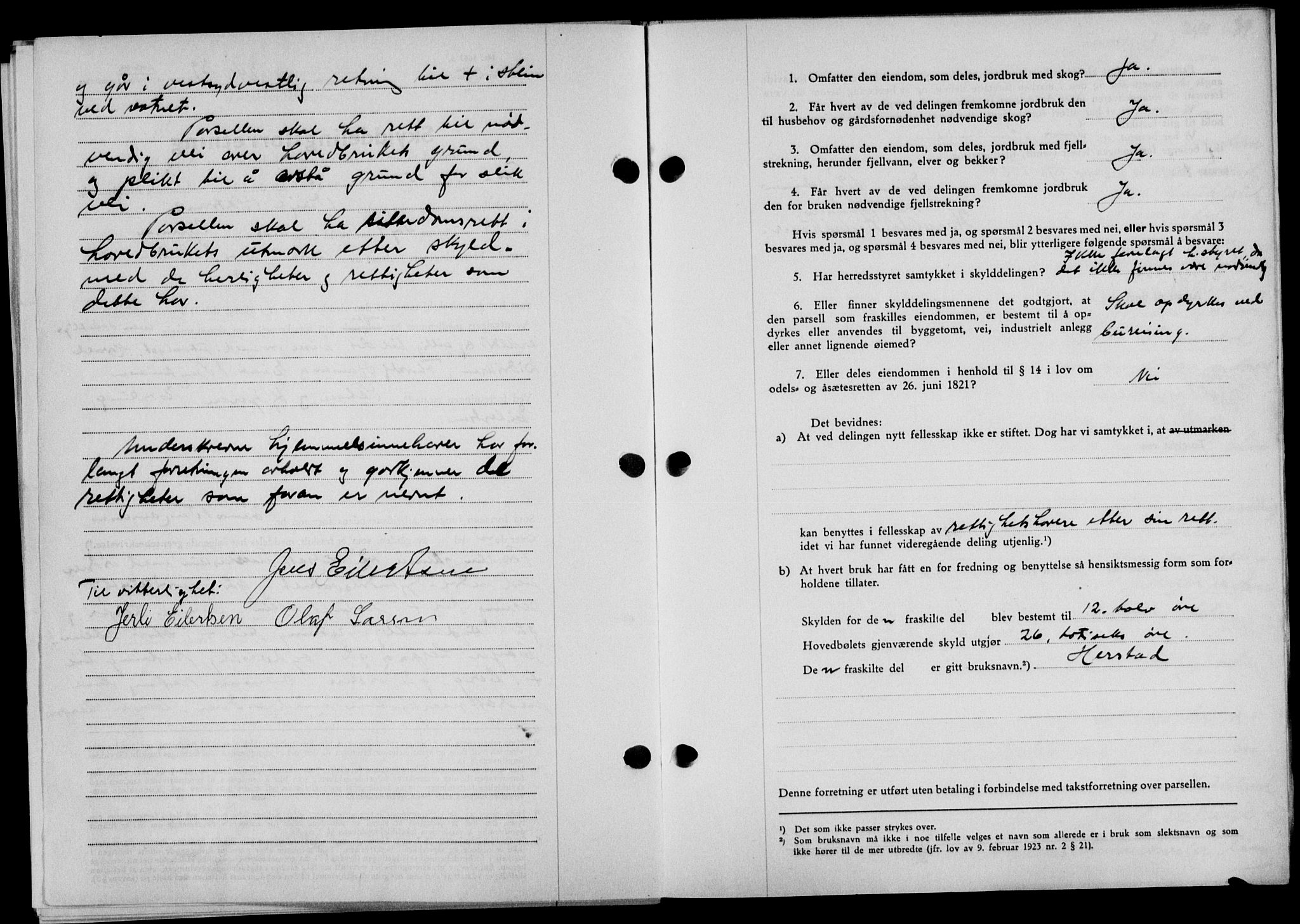 Lofoten sorenskriveri, SAT/A-0017/1/2/2C/L0006a: Mortgage book no. 6a, 1939-1939, Diary no: : 2410/1939