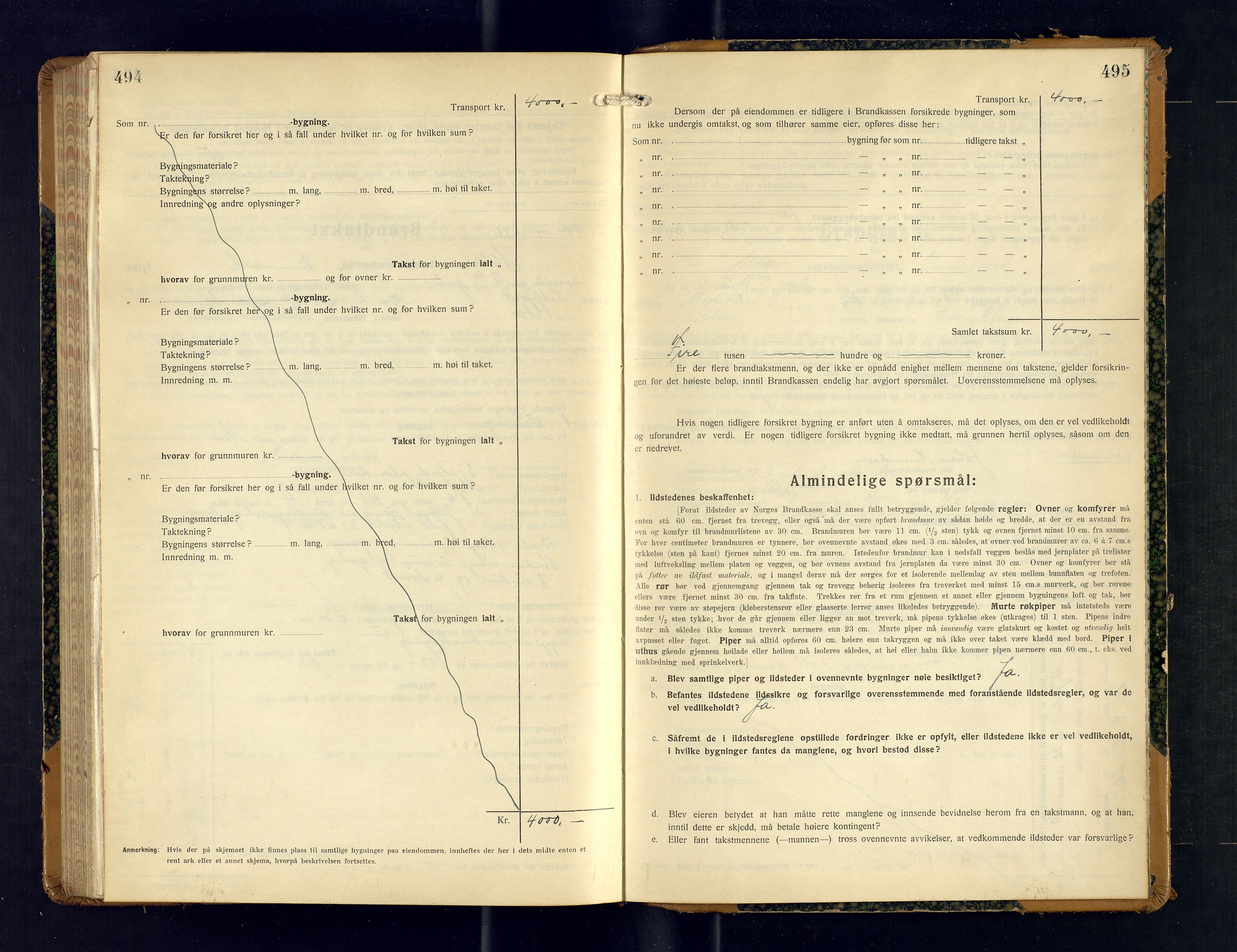 Alta lensmannskontor, AV/SATØ-S-1165/O/Ob/L0176: Branntakstprotokoll, 1928-1932, p. 494-495