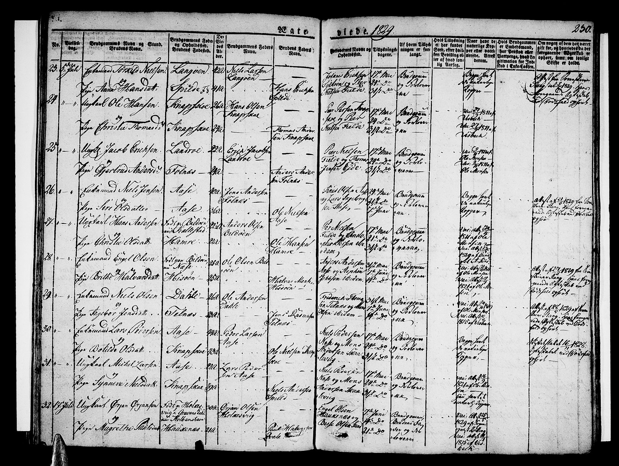 Sund sokneprestembete, SAB/A-99930: Parish register (official) no. A 12, 1825-1835, p. 230