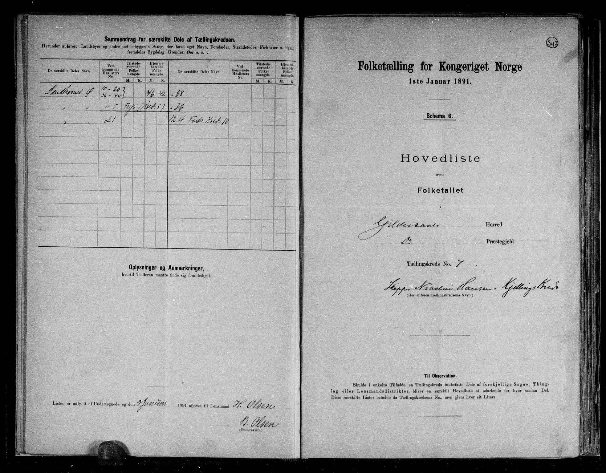 RA, 1891 census for 1838 Gildeskål, 1891, p. 18