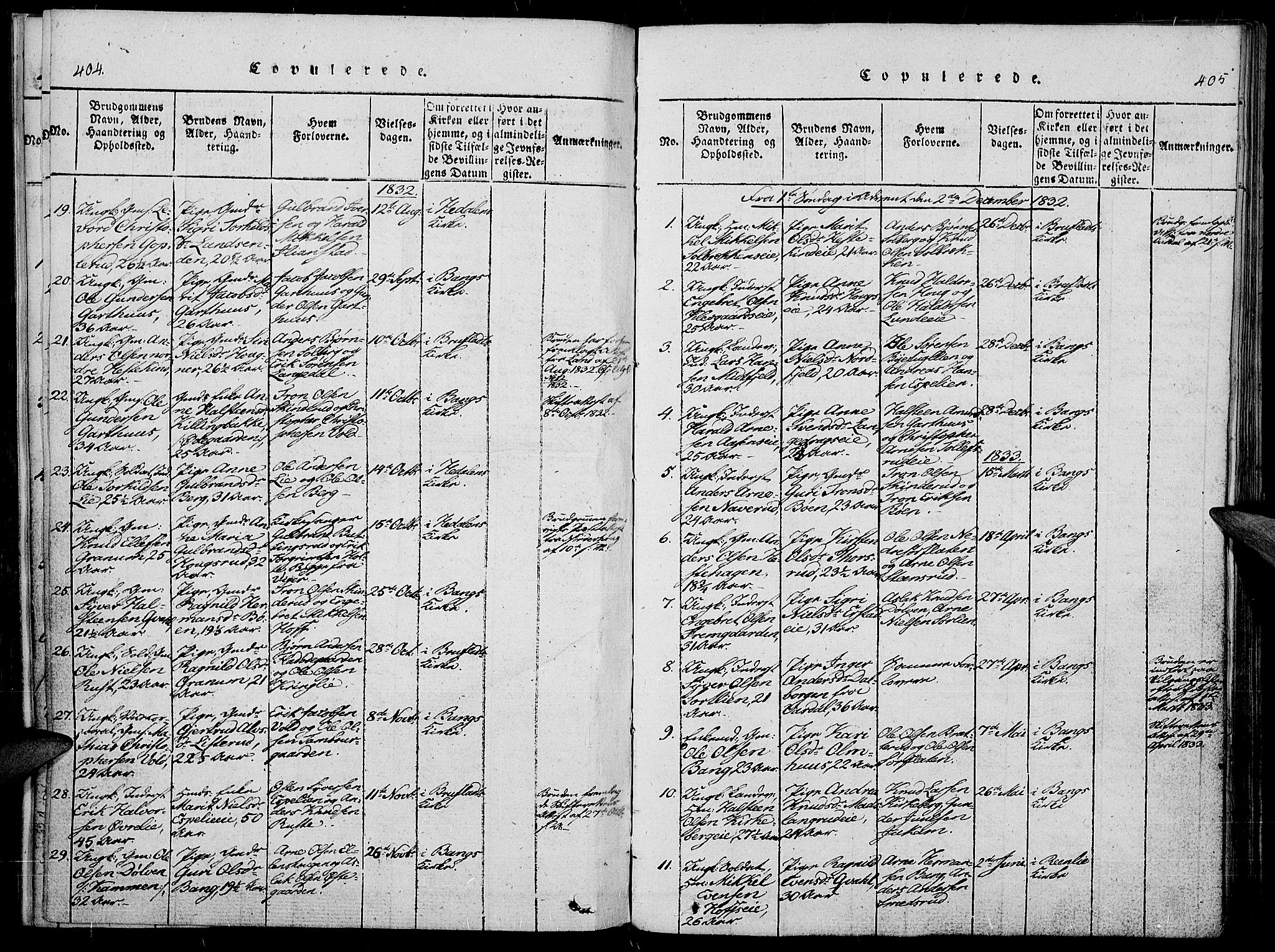Sør-Aurdal prestekontor, SAH/PREST-128/H/Ha/Haa/L0003: Parish register (official) no. 3, 1825-1840, p. 404b-405b
