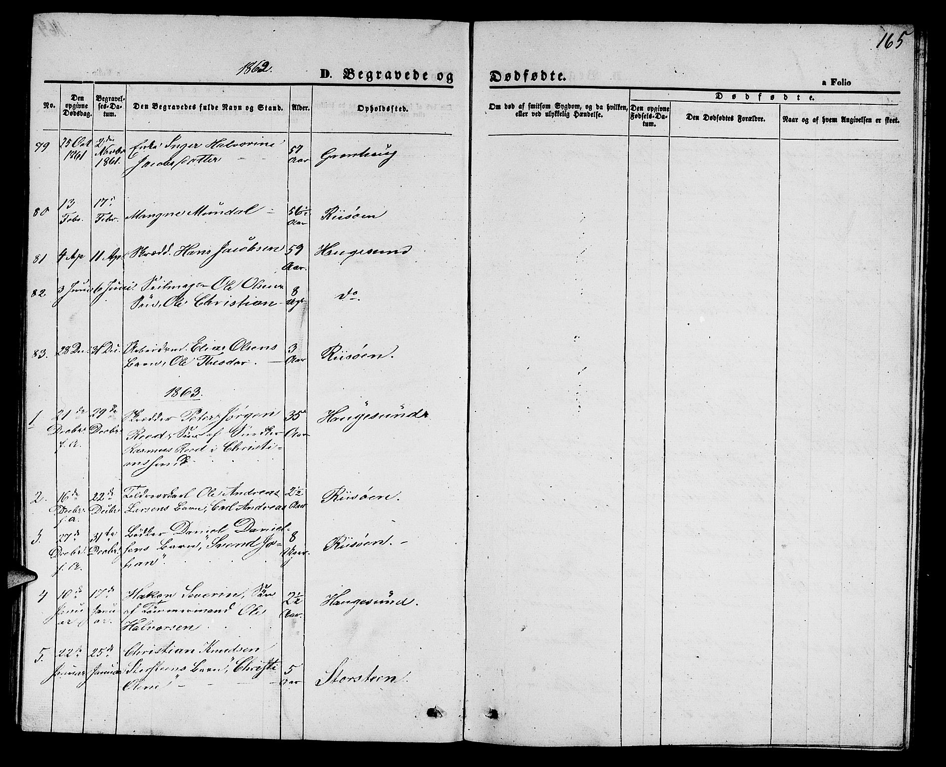 Torvastad sokneprestkontor, SAST/A -101857/H/Ha/Hab/L0006: Parish register (copy) no. B 6, 1858-1867, p. 165