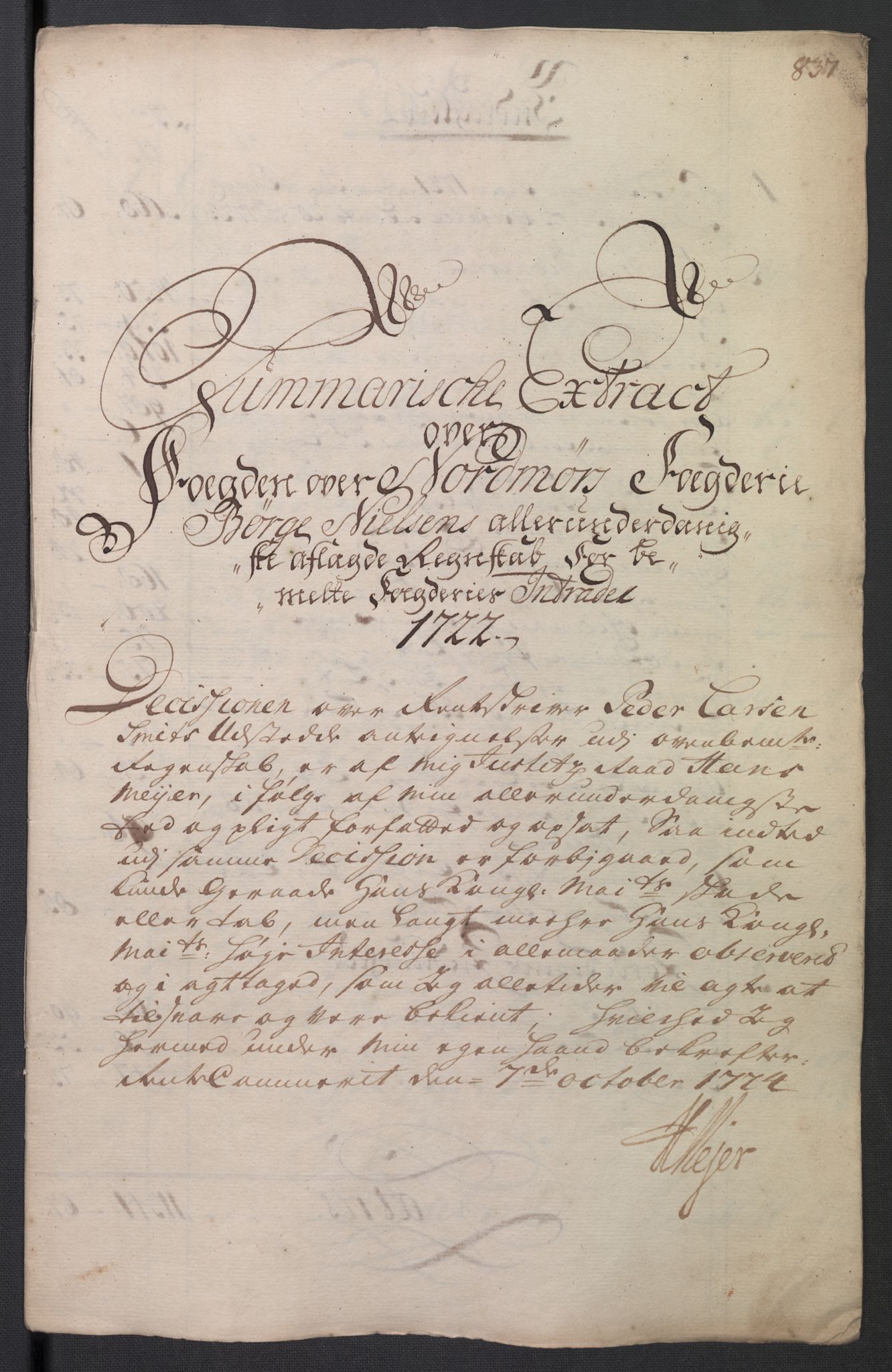 Rentekammeret inntil 1814, Reviderte regnskaper, Fogderegnskap, RA/EA-4092/R56/L3755: Fogderegnskap Nordmøre, 1722, p. 17