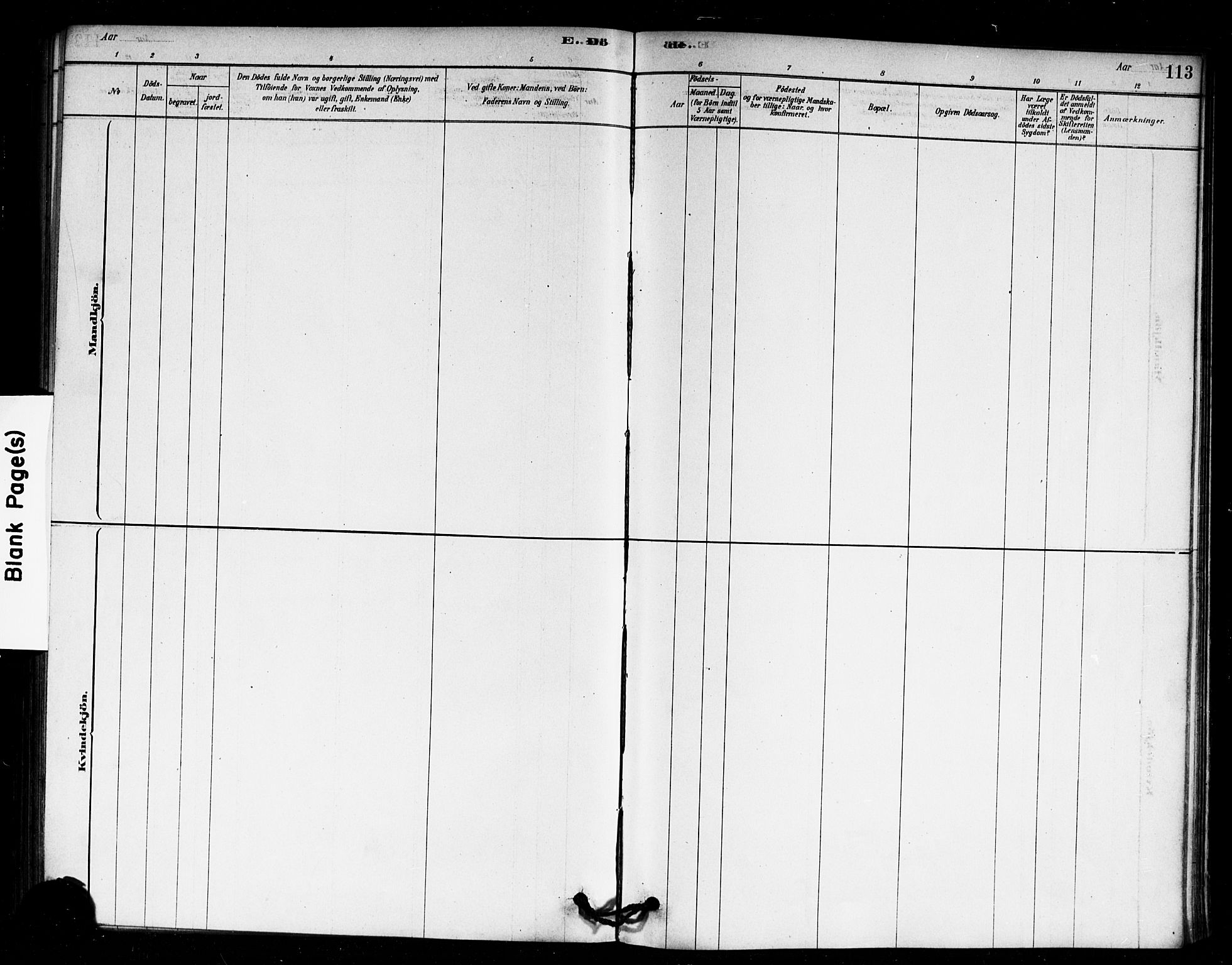 Moss prestekontor Kirkebøker, AV/SAO-A-2003/F/Fc/L0001: Parish register (official) no. III 1, 1878-1894, p. 113