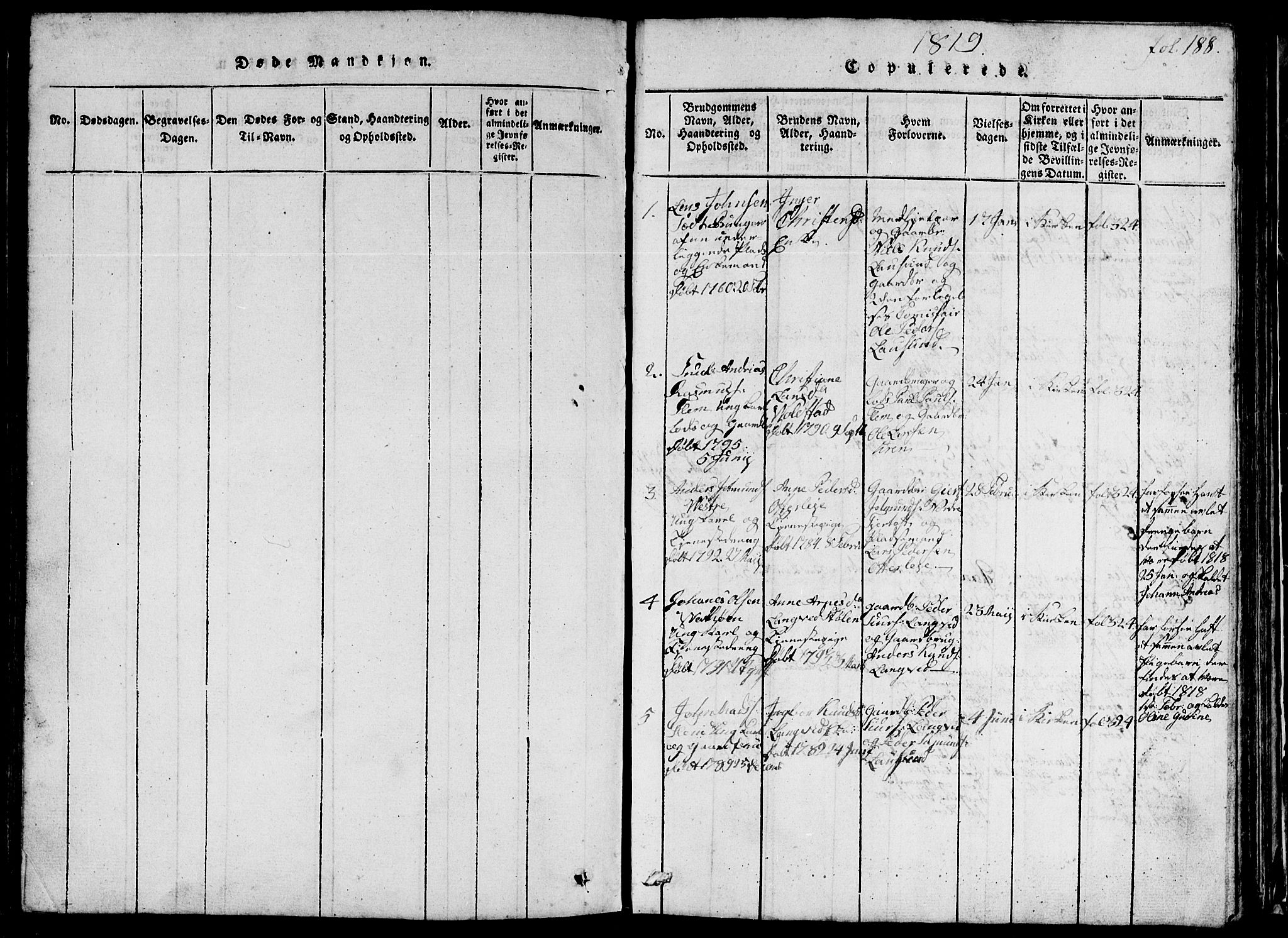 Ministerialprotokoller, klokkerbøker og fødselsregistre - Møre og Romsdal, AV/SAT-A-1454/536/L0506: Parish register (copy) no. 536C01, 1818-1859, p. 188