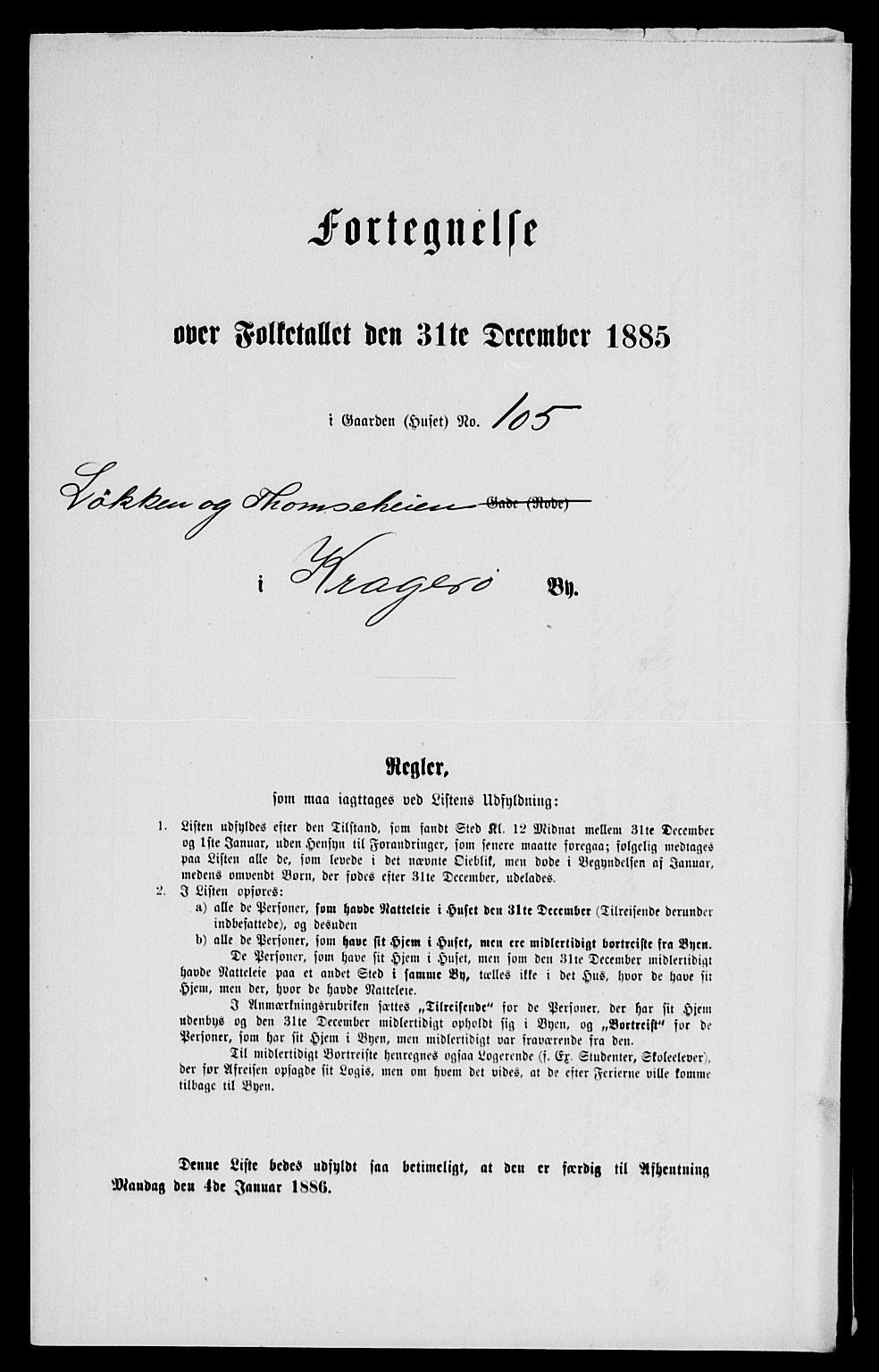 SAKO, 1885 census for 0801 Kragerø, 1885, p. 861