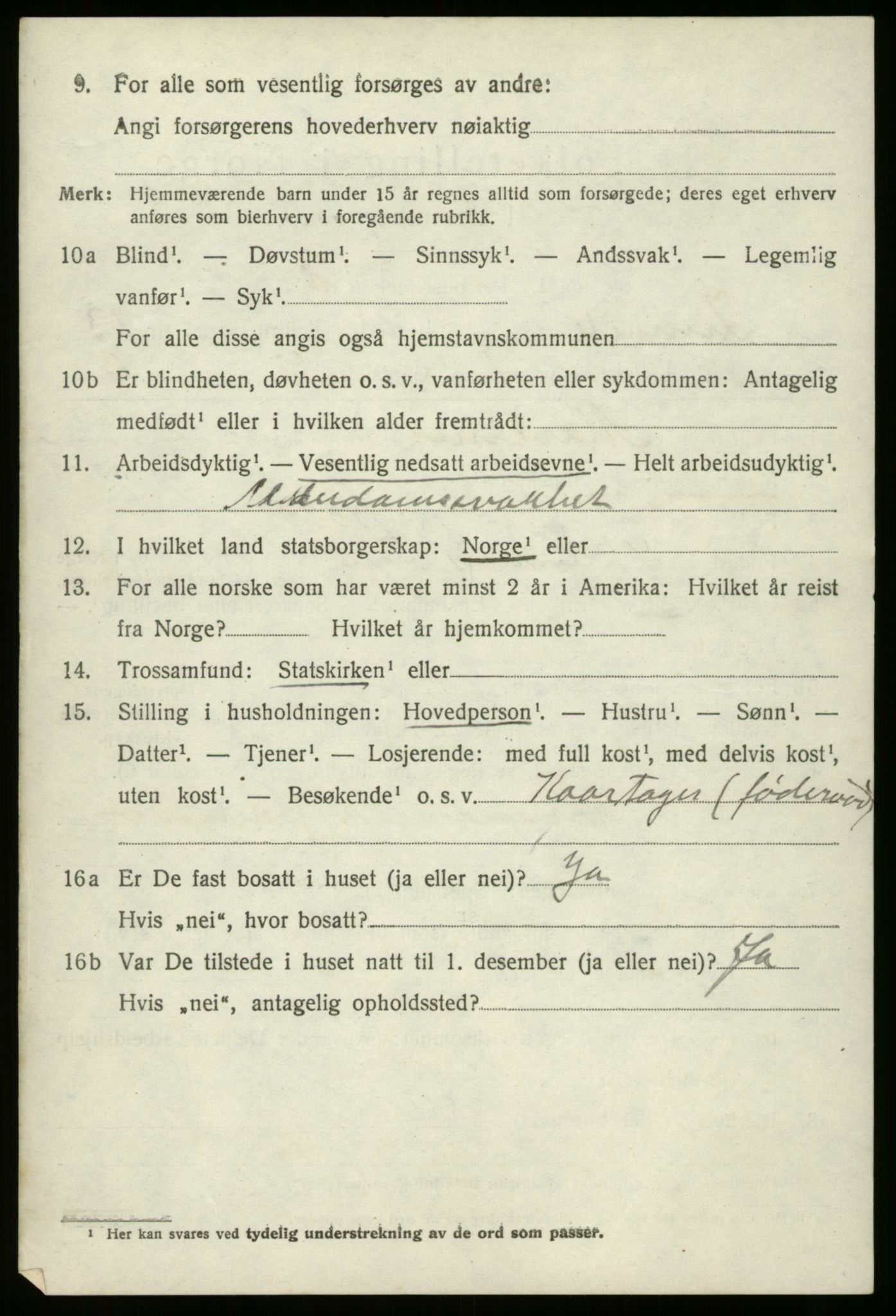 SAB, 1920 census for Innvik, 1920, p. 5132