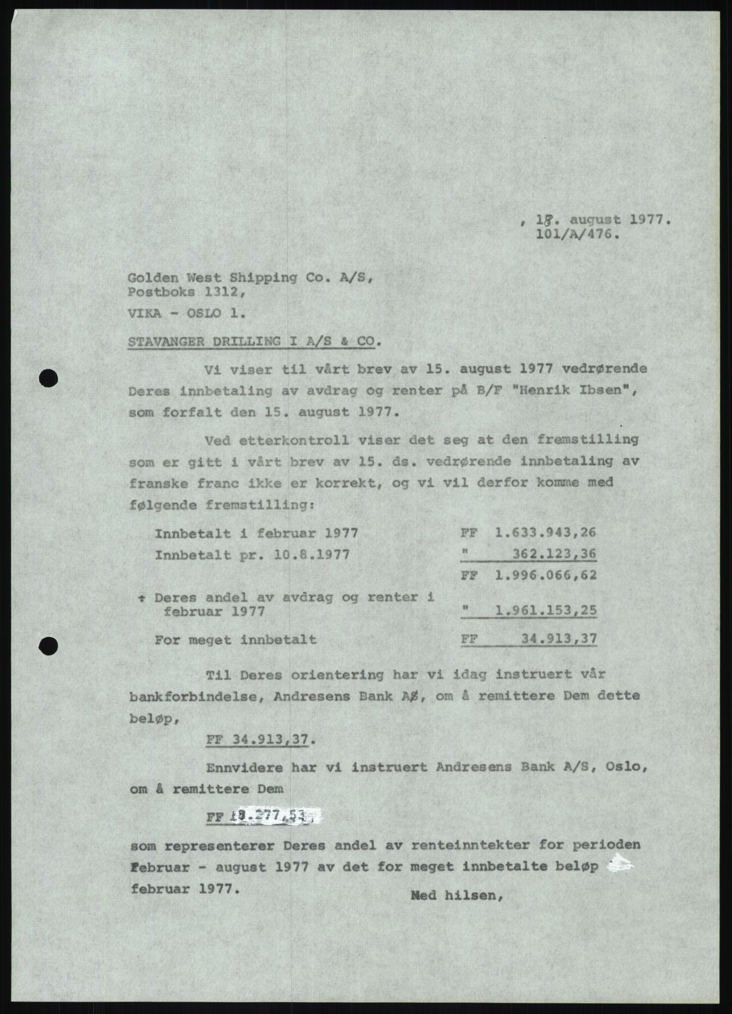 Pa 1503 - Stavanger Drilling AS, AV/SAST-A-101906/D/L0006: Korrespondanse og saksdokumenter, 1974-1984, p. 1304