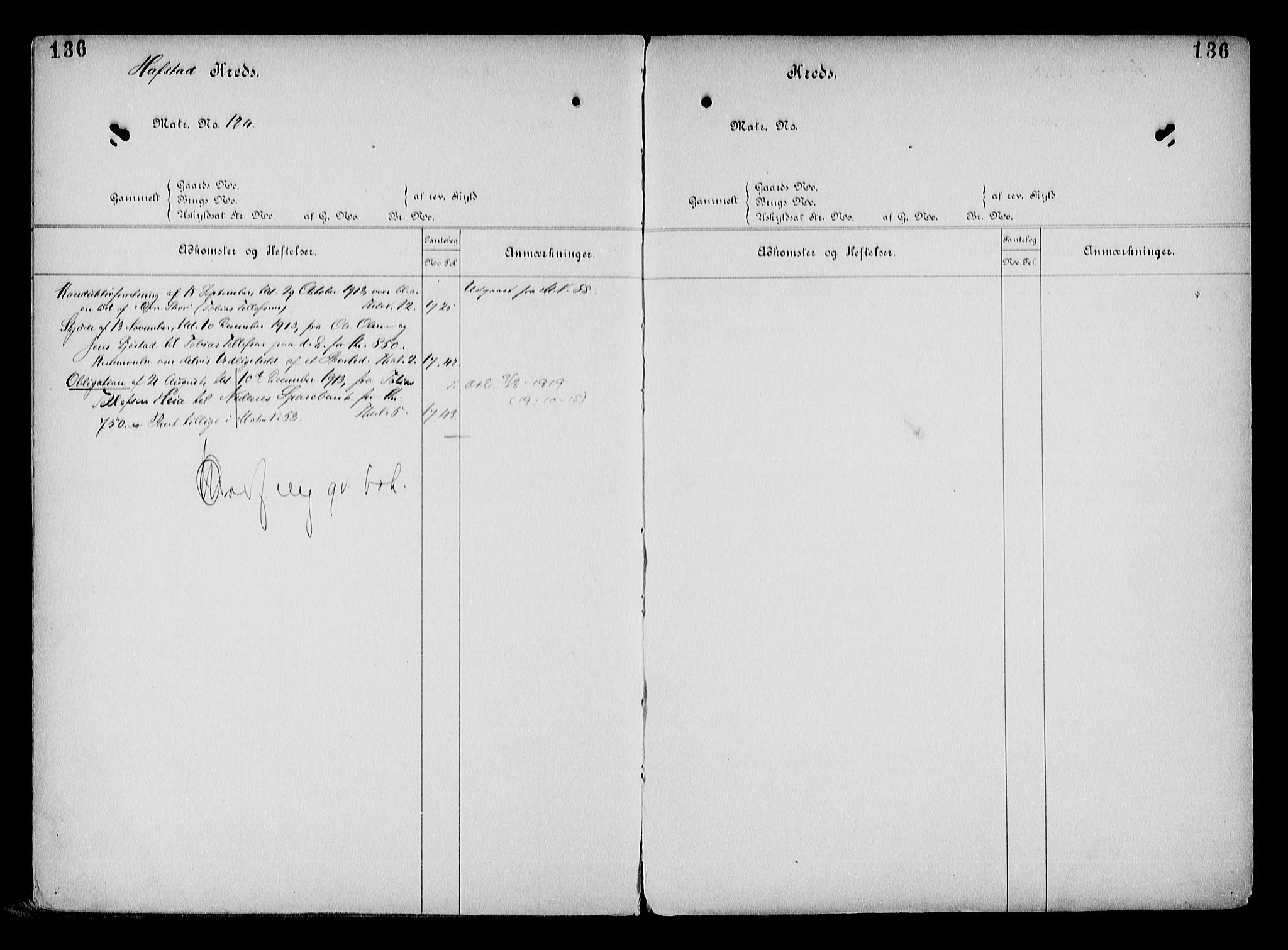 Arendal byfogd, AV/SAK-1222-0001/G/Ga/L0015: Mortgage register no. 13, 1860-1960, p. 136