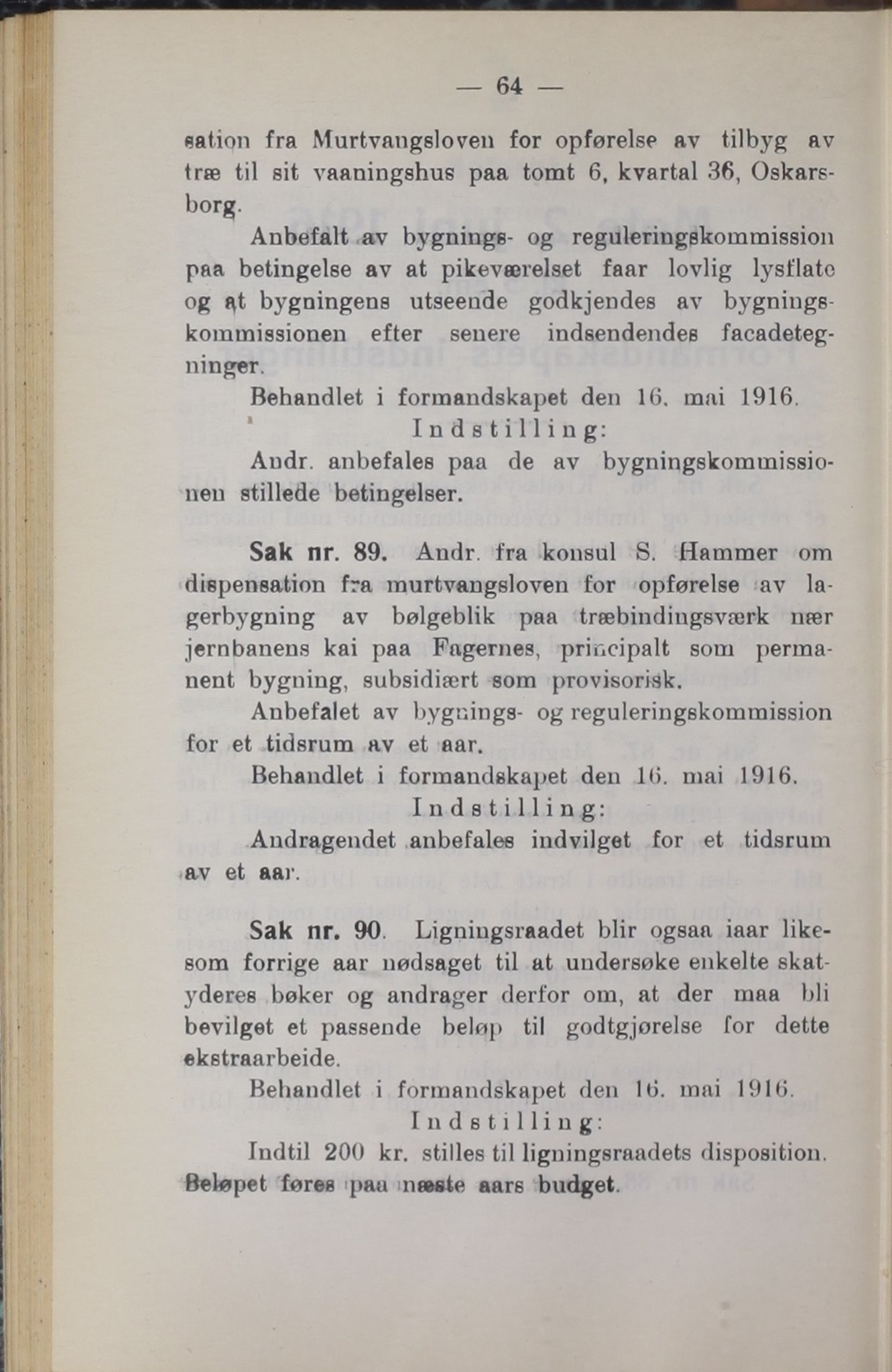 Narvik kommune. Formannskap , AIN/K-18050.150/A/Ab/L0006: Møtebok, 1916