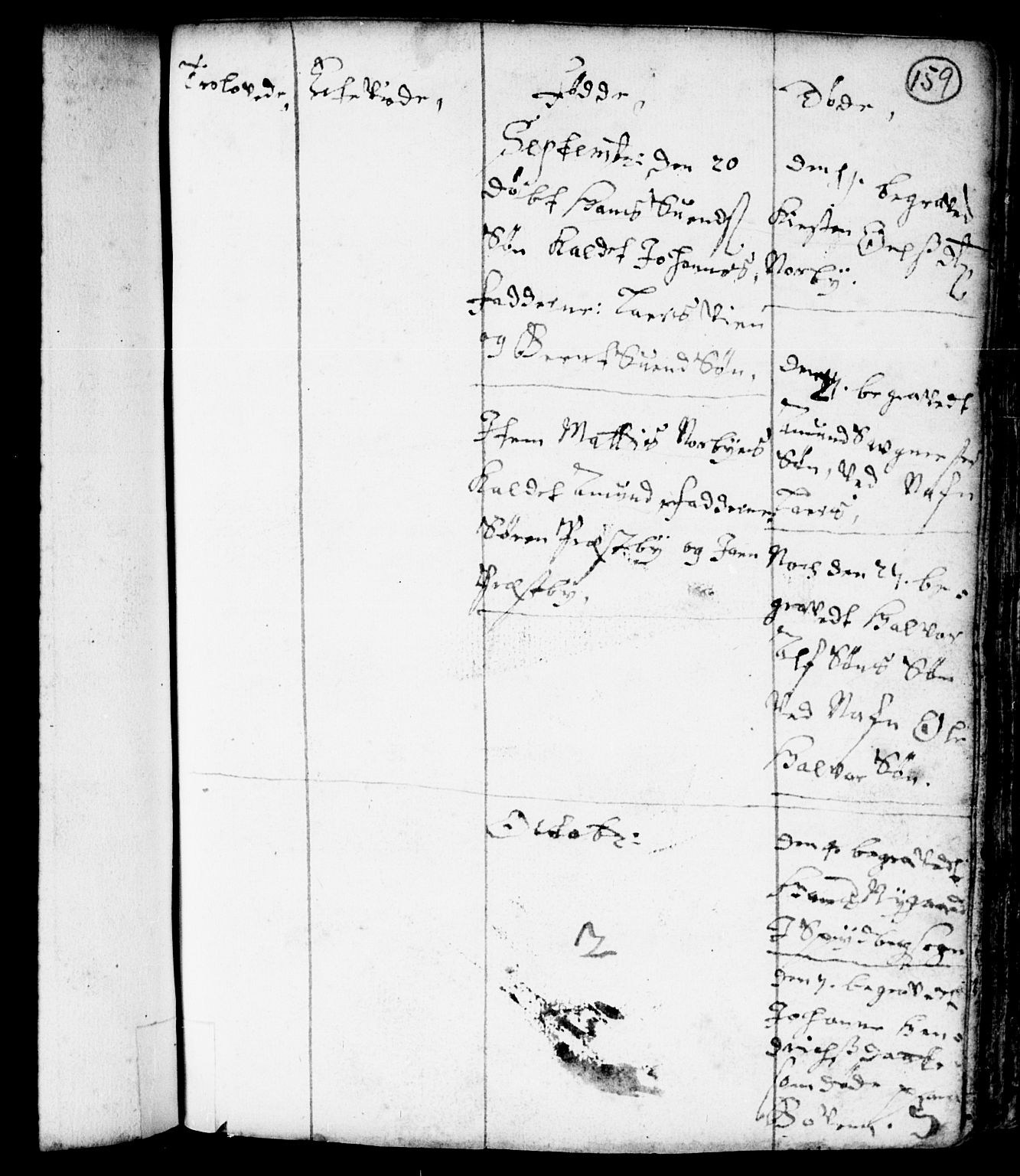 Spydeberg prestekontor Kirkebøker, AV/SAO-A-10924/F/Fa/L0001: Parish register (official) no. I 1, 1696-1738, p. 159