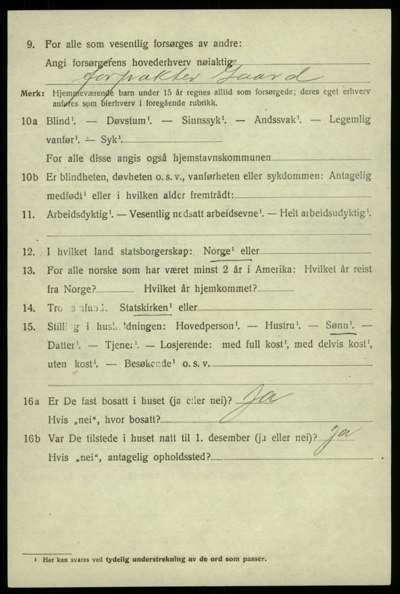 SAB, 1920 census for Jondal, 1920, p. 3769