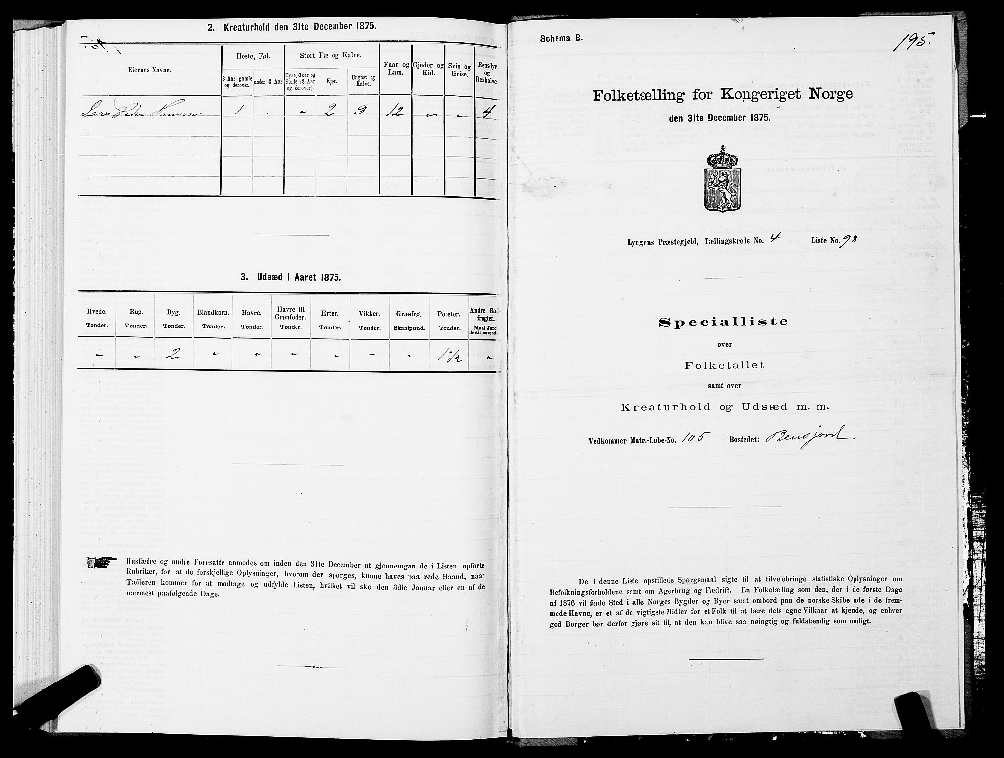 SATØ, 1875 census for 1938P Lyngen, 1875, p. 4195