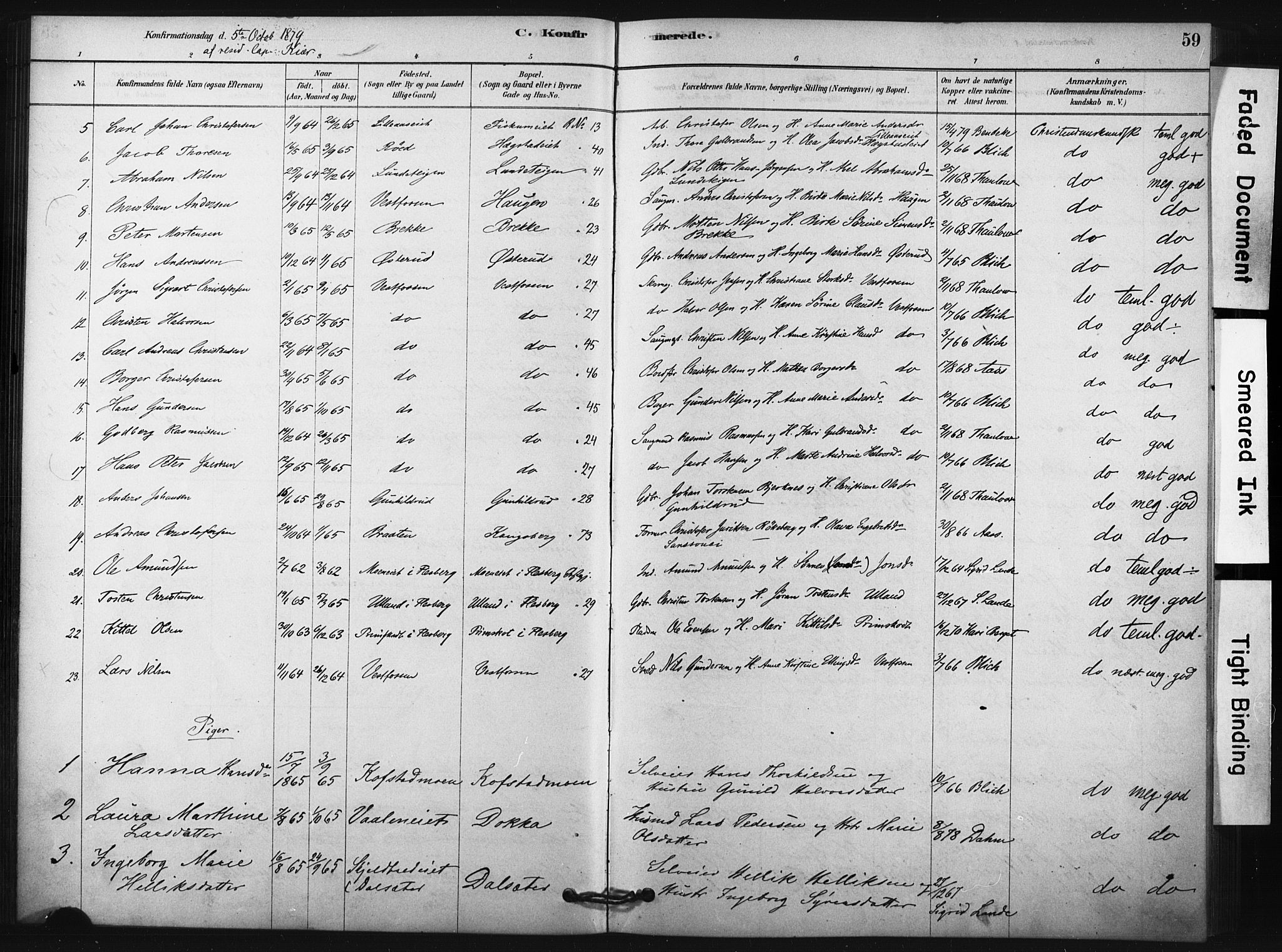 Fiskum kirkebøker, AV/SAKO-A-15/F/Fa/L0002: Parish register (official) no. 2, 1878-1890, p. 59