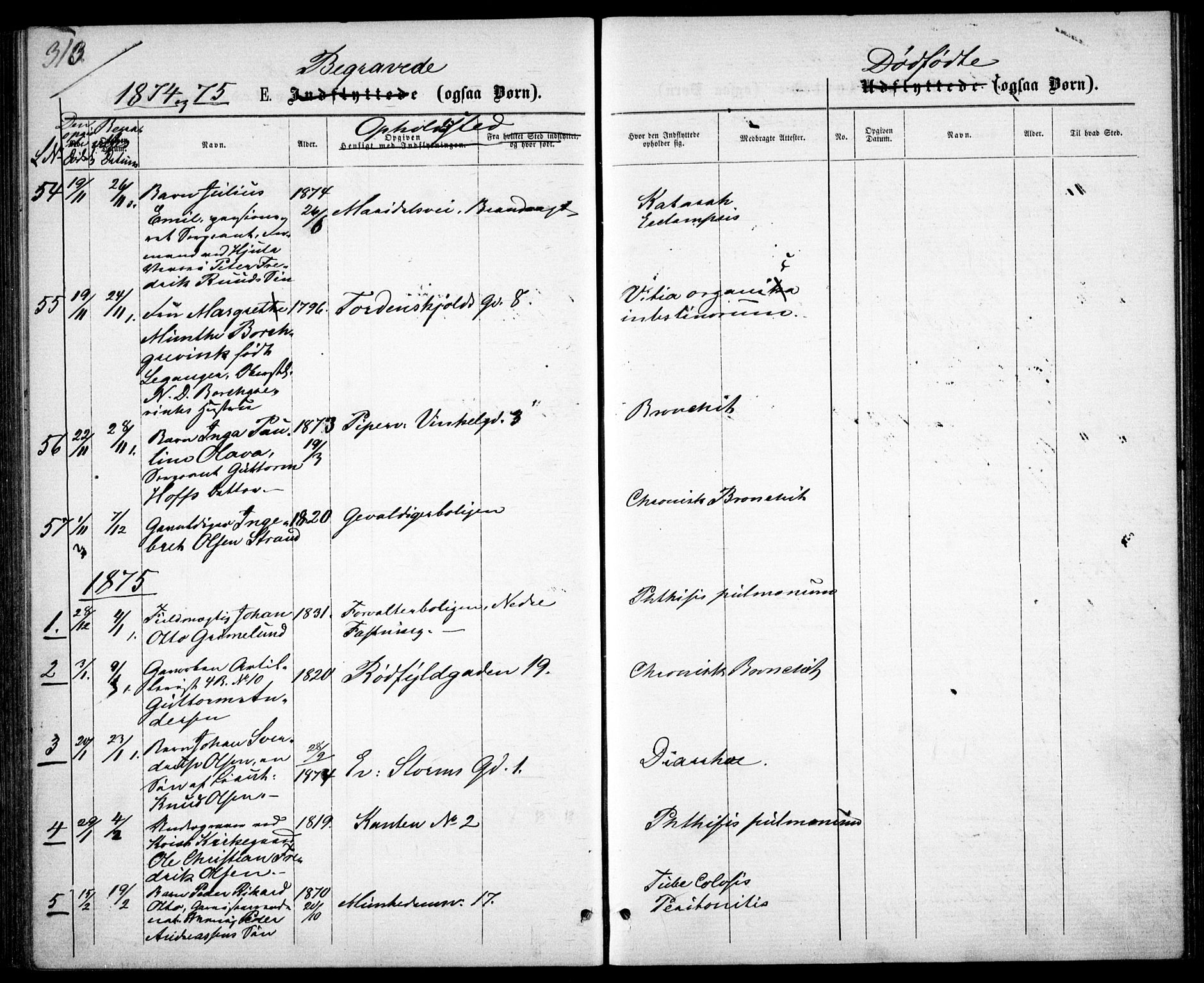 Garnisonsmenigheten Kirkebøker, AV/SAO-A-10846/G/Ga/L0006: Parish register (copy) no. 6, 1860-1880, p. 313