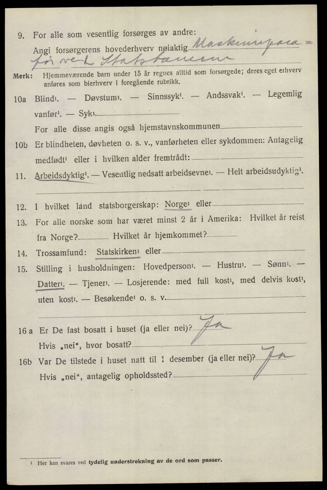 SAO, 1920 census for Lillestrøm, 1920, p. 1457