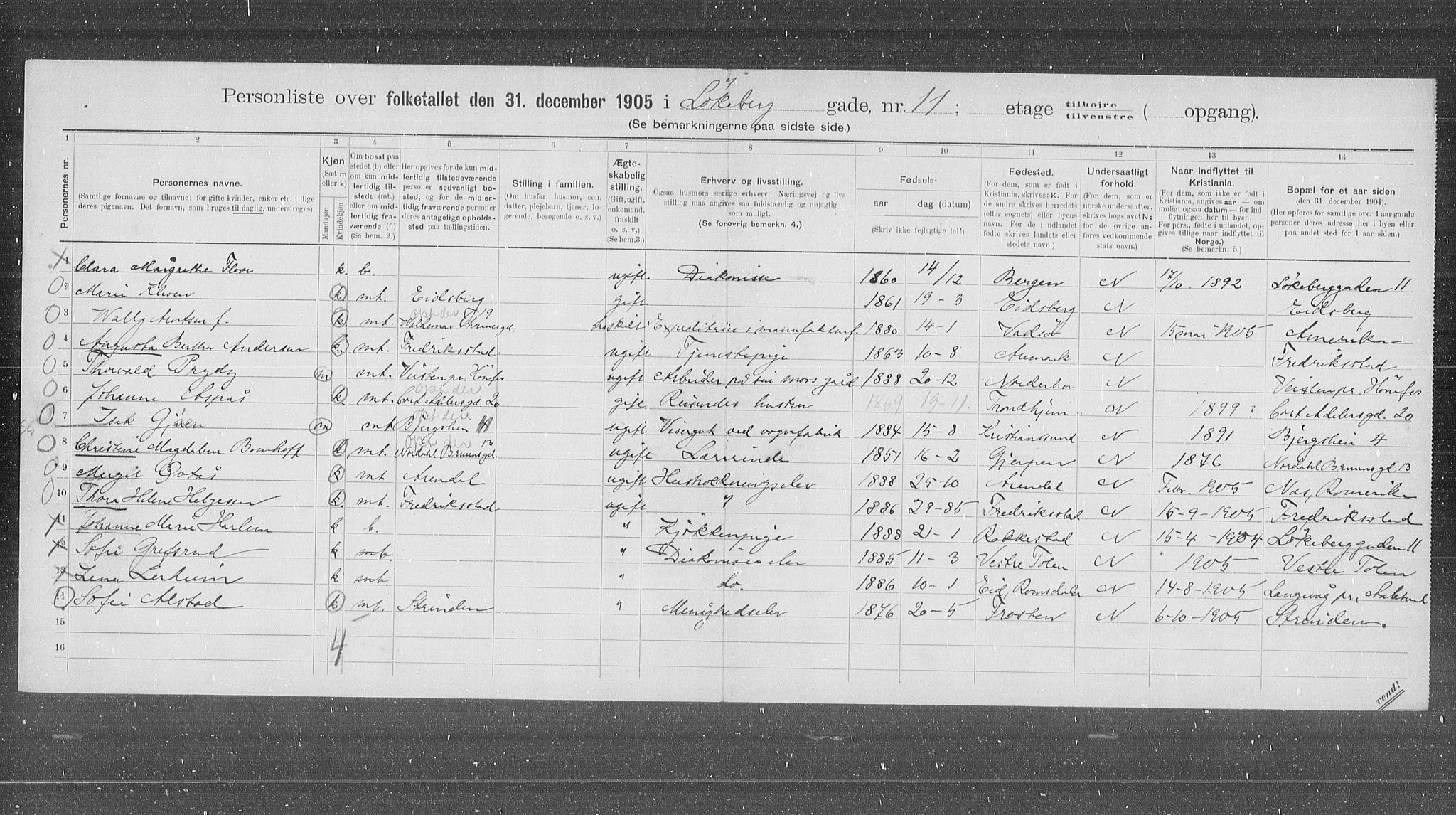 OBA, Municipal Census 1905 for Kristiania, 1905, p. 30841