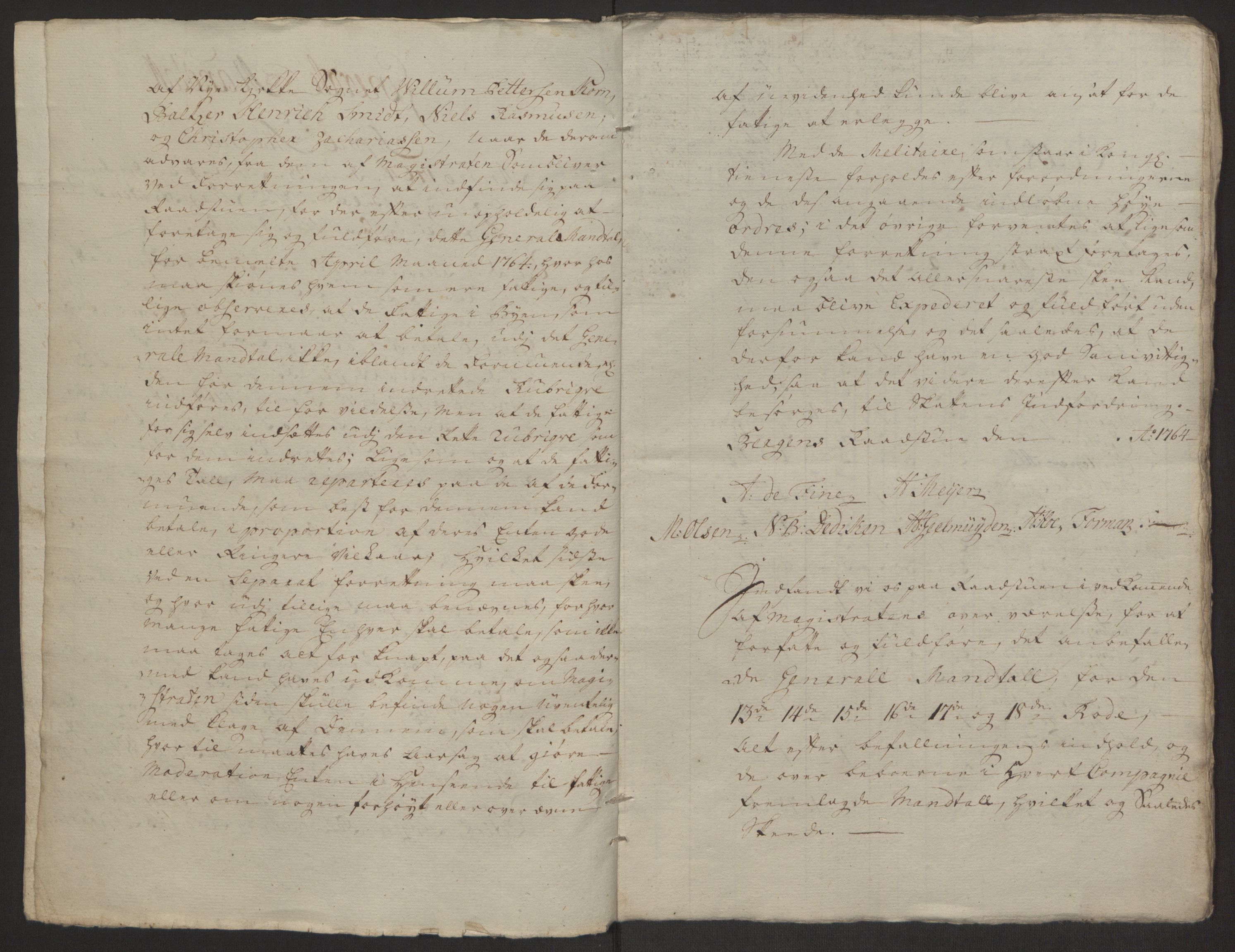 Rentekammeret inntil 1814, Reviderte regnskaper, Byregnskaper, AV/RA-EA-4066/R/Rp/L0368/0001: [P21] Kontribusjonsregnskap / Ekstraskatt, 1764, p. 74