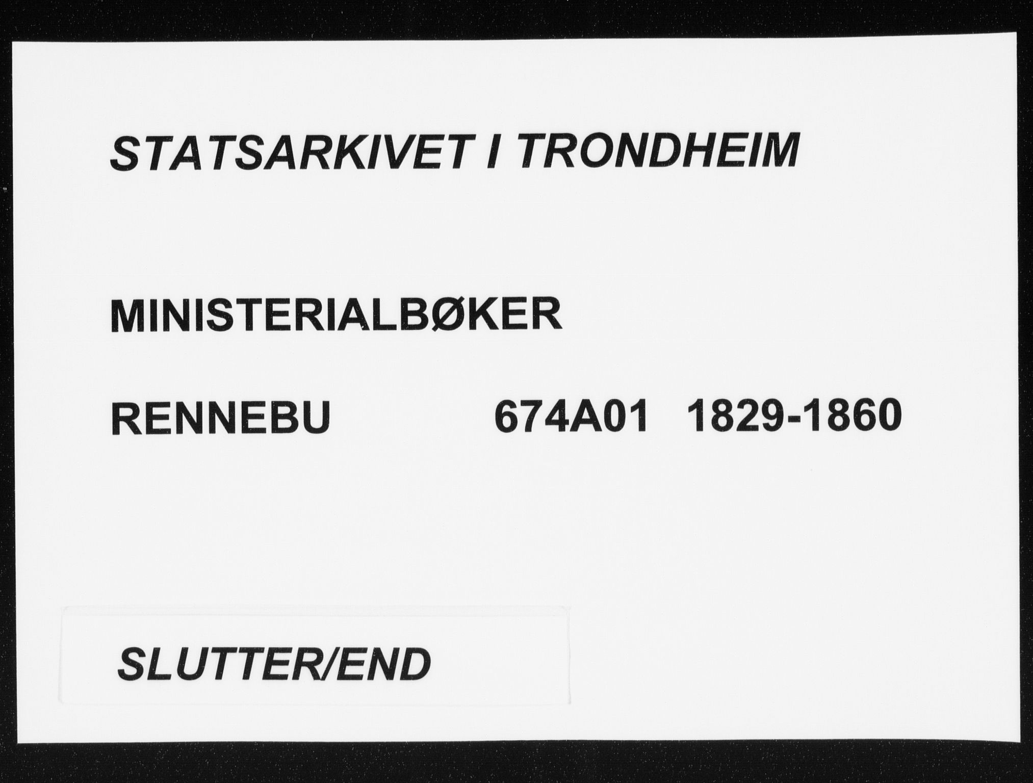 Ministerialprotokoller, klokkerbøker og fødselsregistre - Sør-Trøndelag, AV/SAT-A-1456/674/L0869: Parish register (official) no. 674A01, 1829-1860