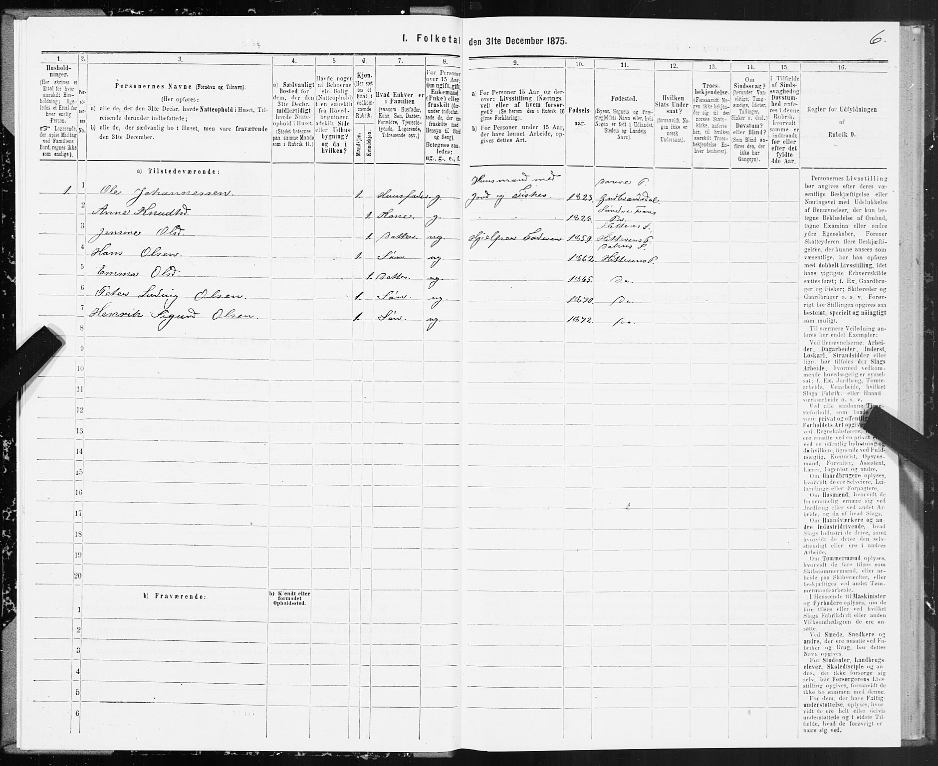 SAT, 1875 census for 1617P Hitra, 1875, p. 4006