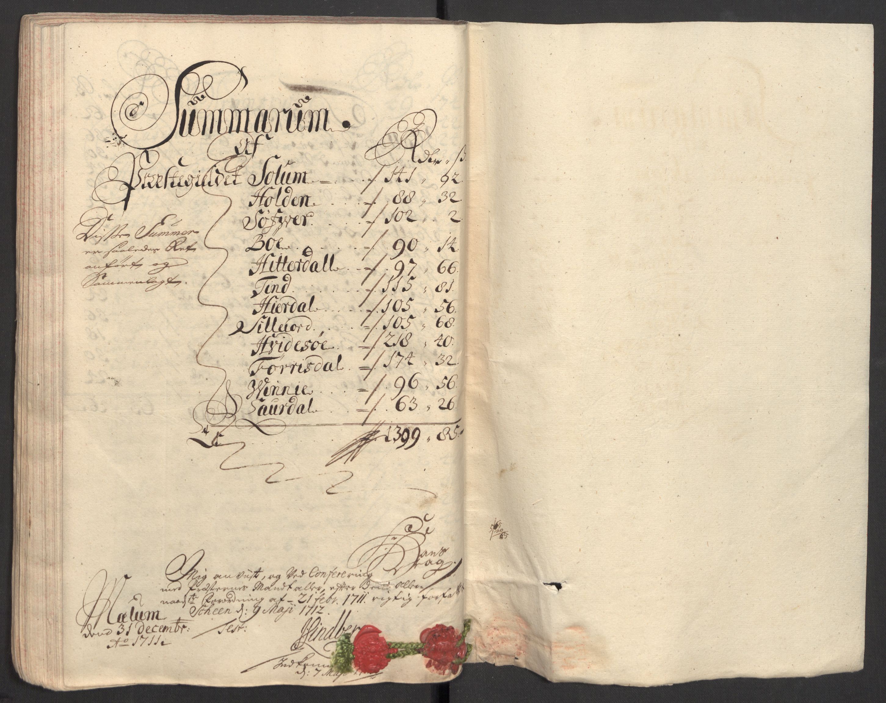 Rentekammeret inntil 1814, Reviderte regnskaper, Fogderegnskap, AV/RA-EA-4092/R36/L2121: Fogderegnskap Øvre og Nedre Telemark og Bamble, 1711, p. 88