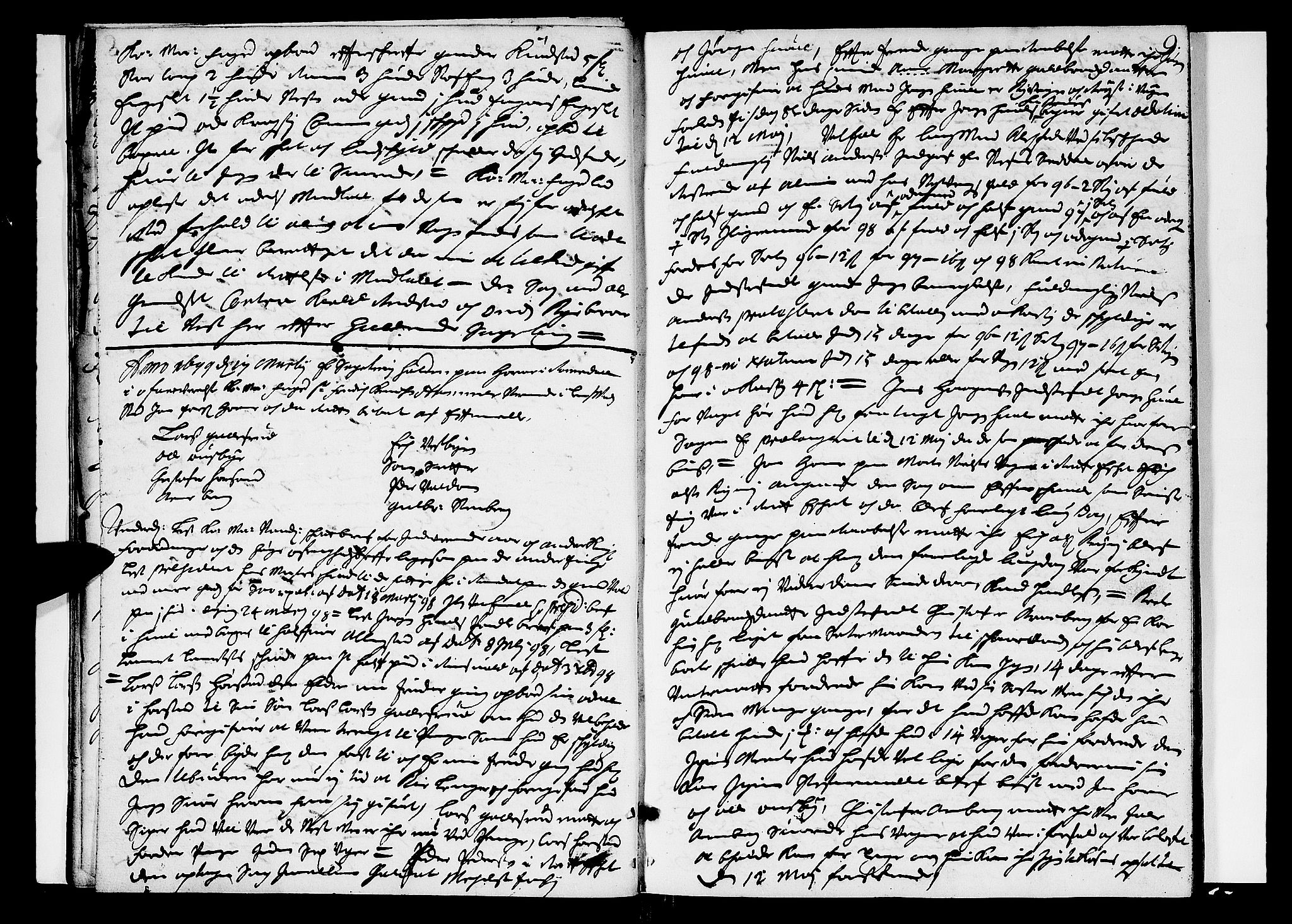 Hedemarken sorenskriveri, SAH/TING-034/G/Gb/L0027: Tingbok, 1699-1700, p. 8b-9a