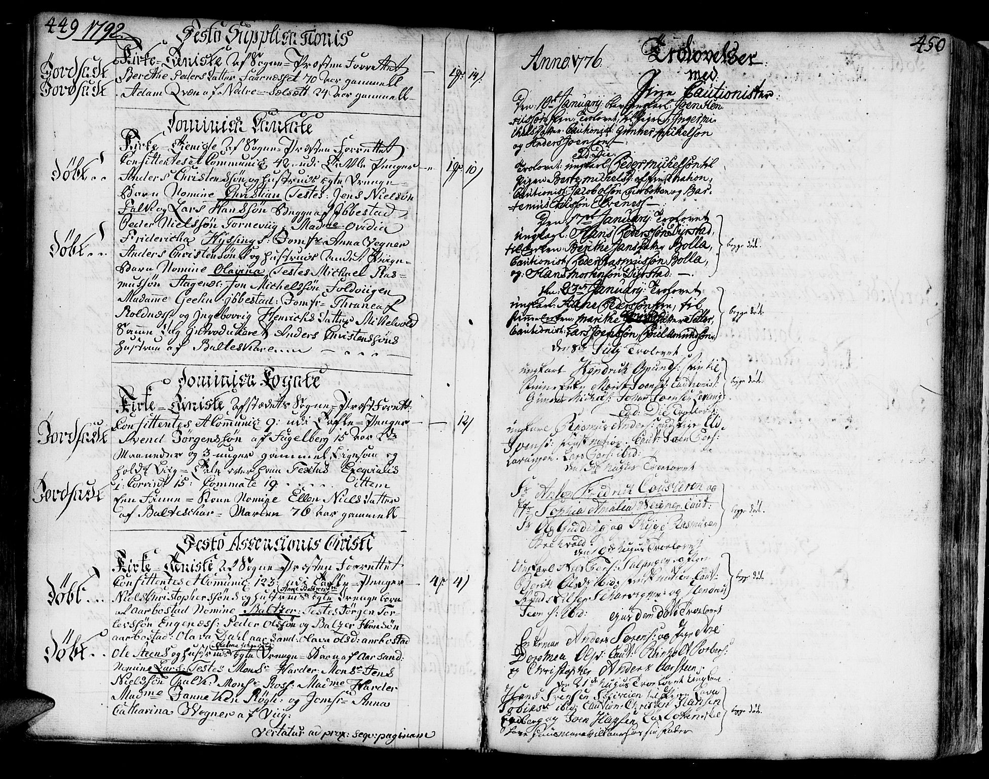Ibestad sokneprestembete, SATØ/S-0077/H/Ha/Haa/L0003kirke: Parish register (official) no. 3, 1776-1801, p. 449-450
