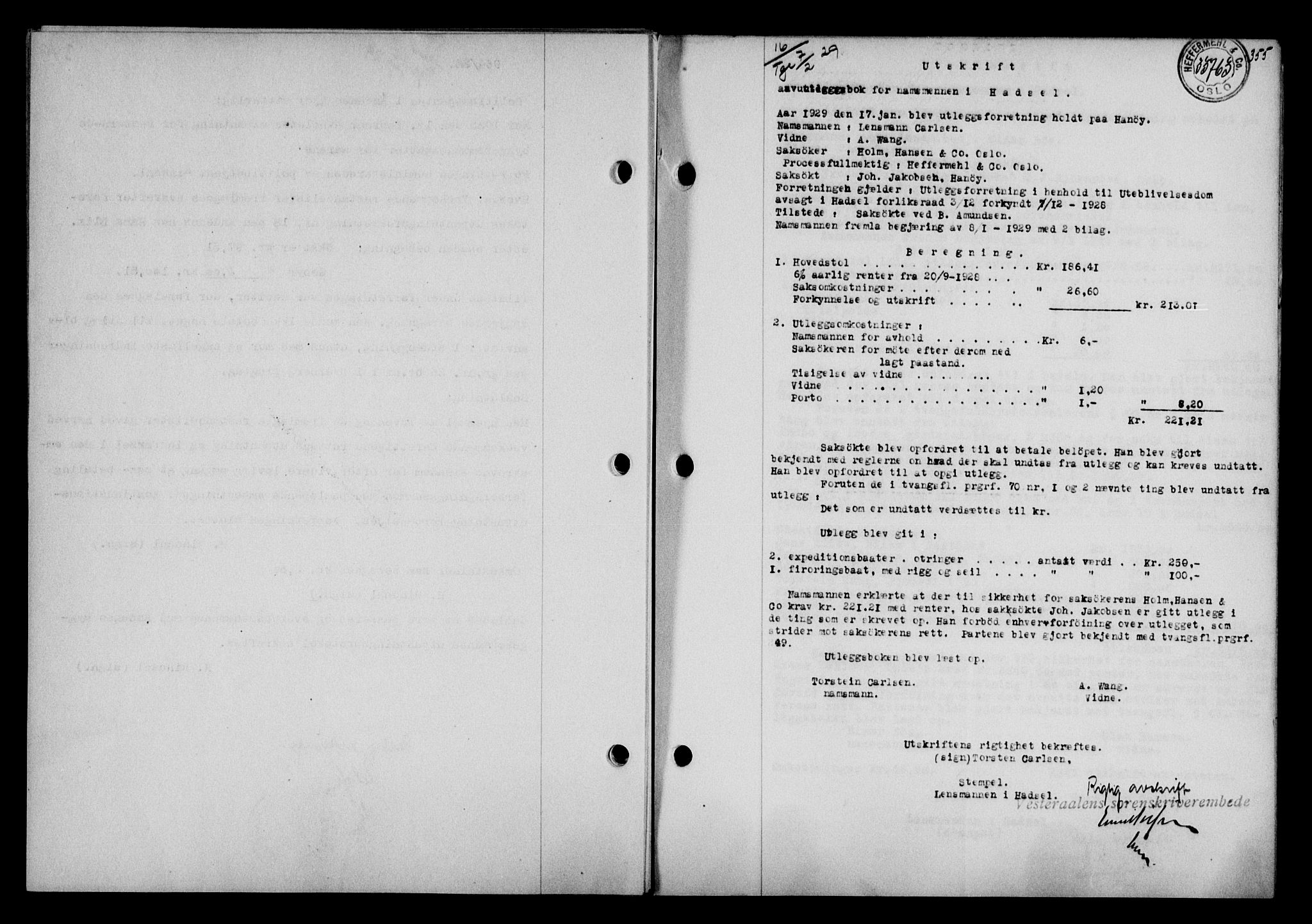 Vesterålen sorenskriveri, SAT/A-4180/1/2/2Ca/L0047: Mortgage book no. 40, 1928-1929, Deed date: 07.02.1929