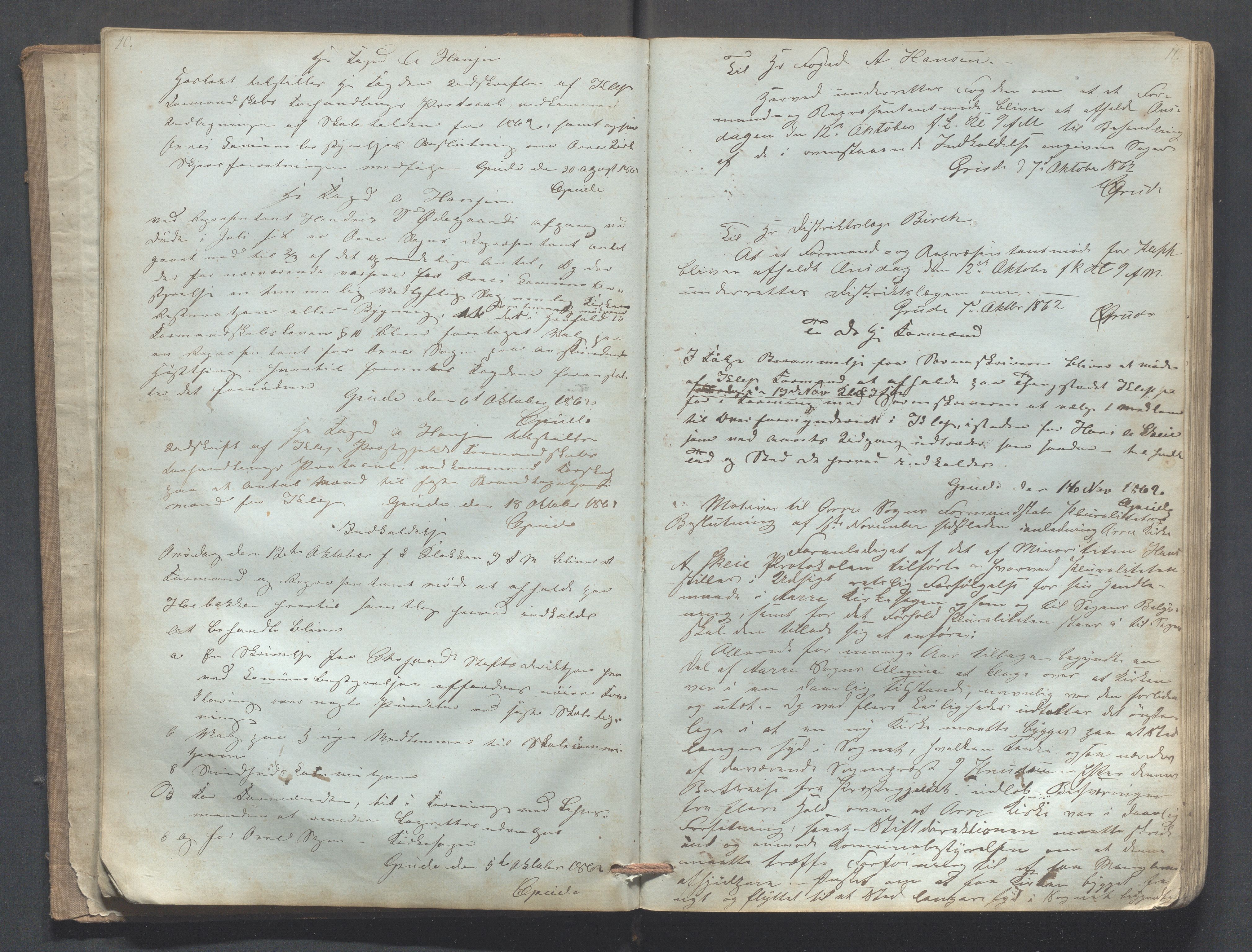 Klepp kommune - Formannskapet, IKAR/K-100277/B/L0002: Kopibok, 1861-1877, p. 10-11
