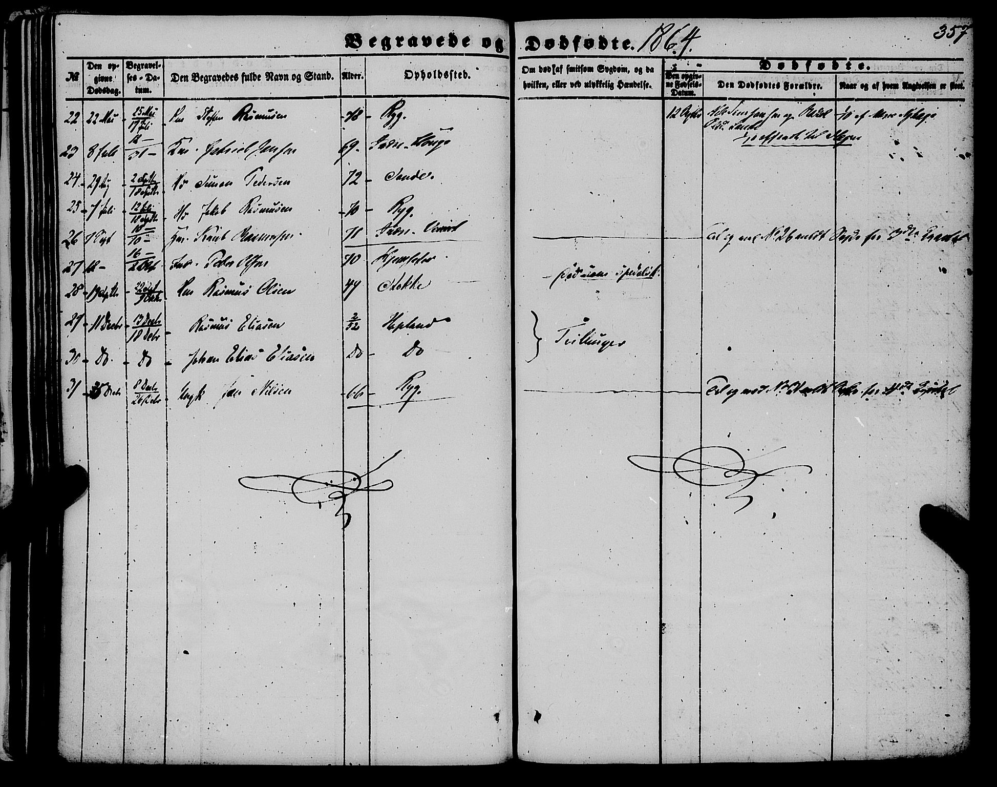 Gloppen sokneprestembete, AV/SAB-A-80101/H/Haa/Haaa/L0009: Parish register (official) no. A 9, 1855-1870, p. 357