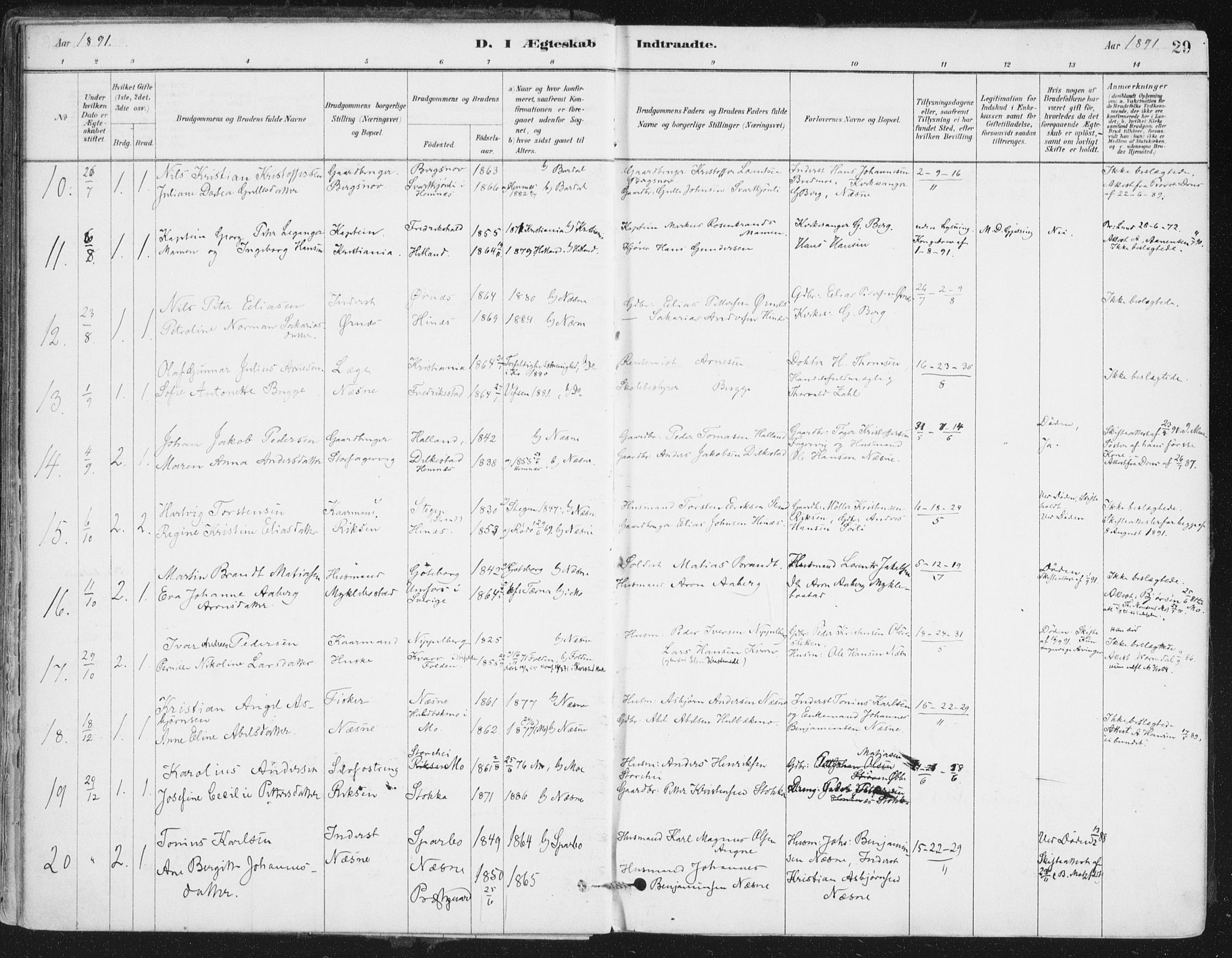 Ministerialprotokoller, klokkerbøker og fødselsregistre - Nordland, AV/SAT-A-1459/838/L0553: Parish register (official) no. 838A11, 1880-1910, p. 29