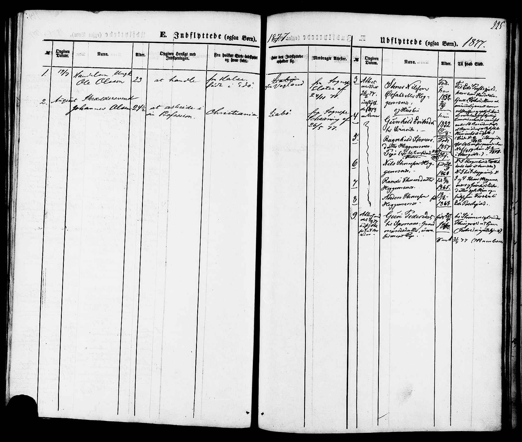 Ministerialprotokoller, klokkerbøker og fødselsregistre - Møre og Romsdal, SAT/A-1454/576/L0884: Parish register (official) no. 576A02, 1865-1879, p. 225