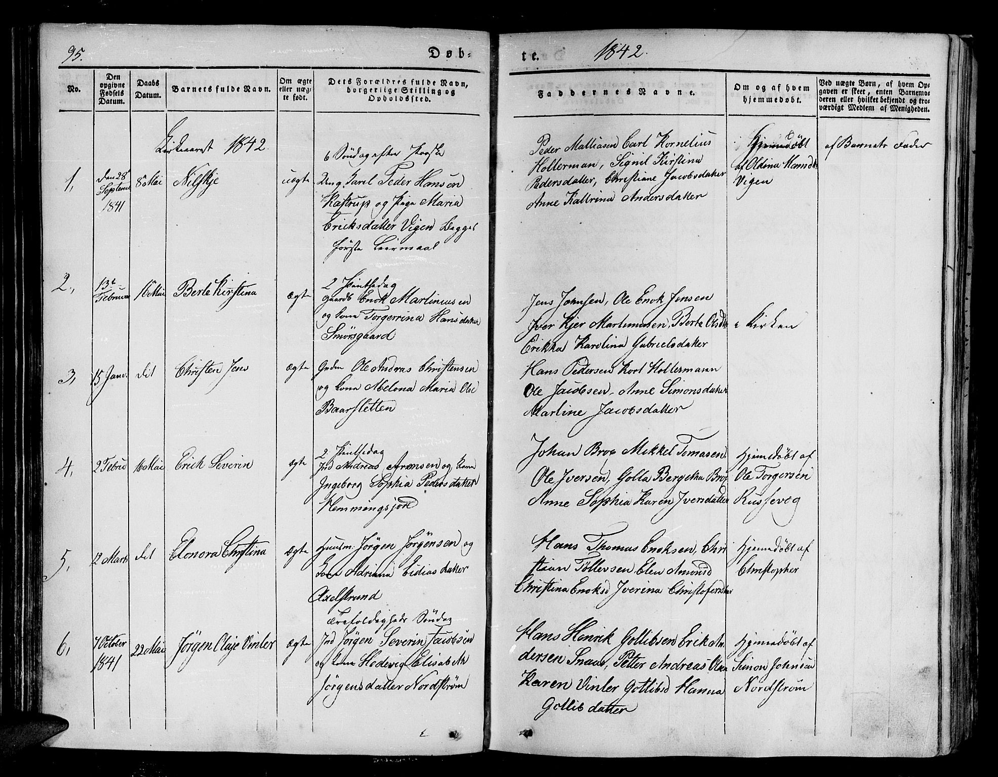 Tranøy sokneprestkontor, SATØ/S-1313/I/Ia/Iaa/L0005kirke: Parish register (official) no. 5, 1829-1844, p. 95