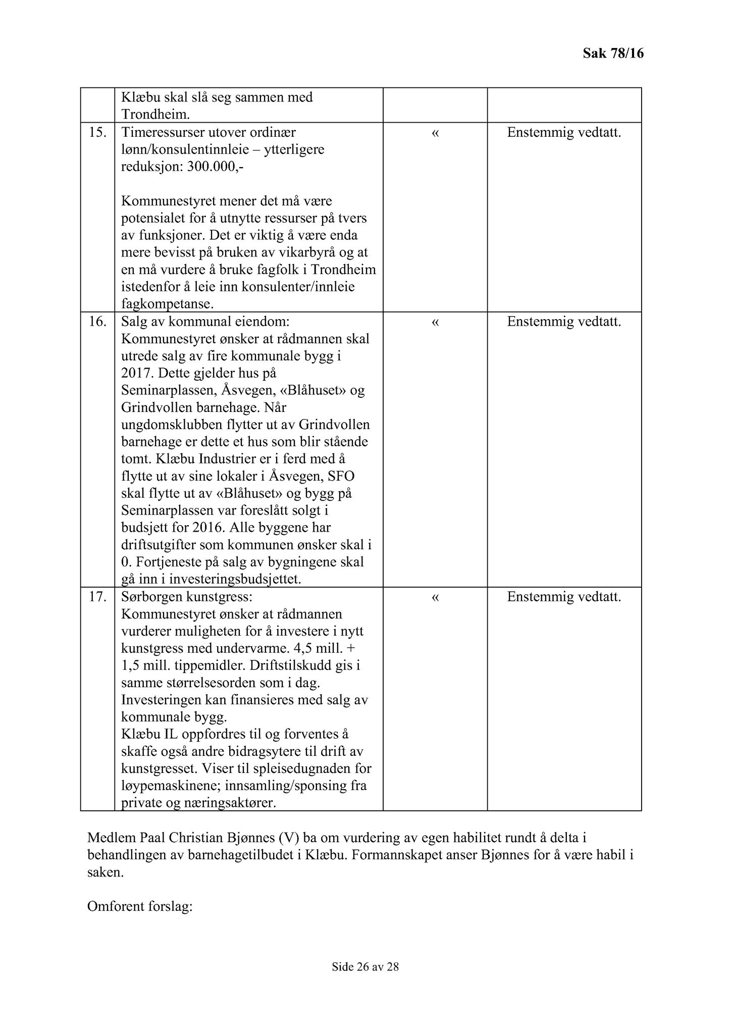 Klæbu Kommune, TRKO/KK/01-KS/L009: Kommunestyret - Møtedokumenter, 2016, p. 2029