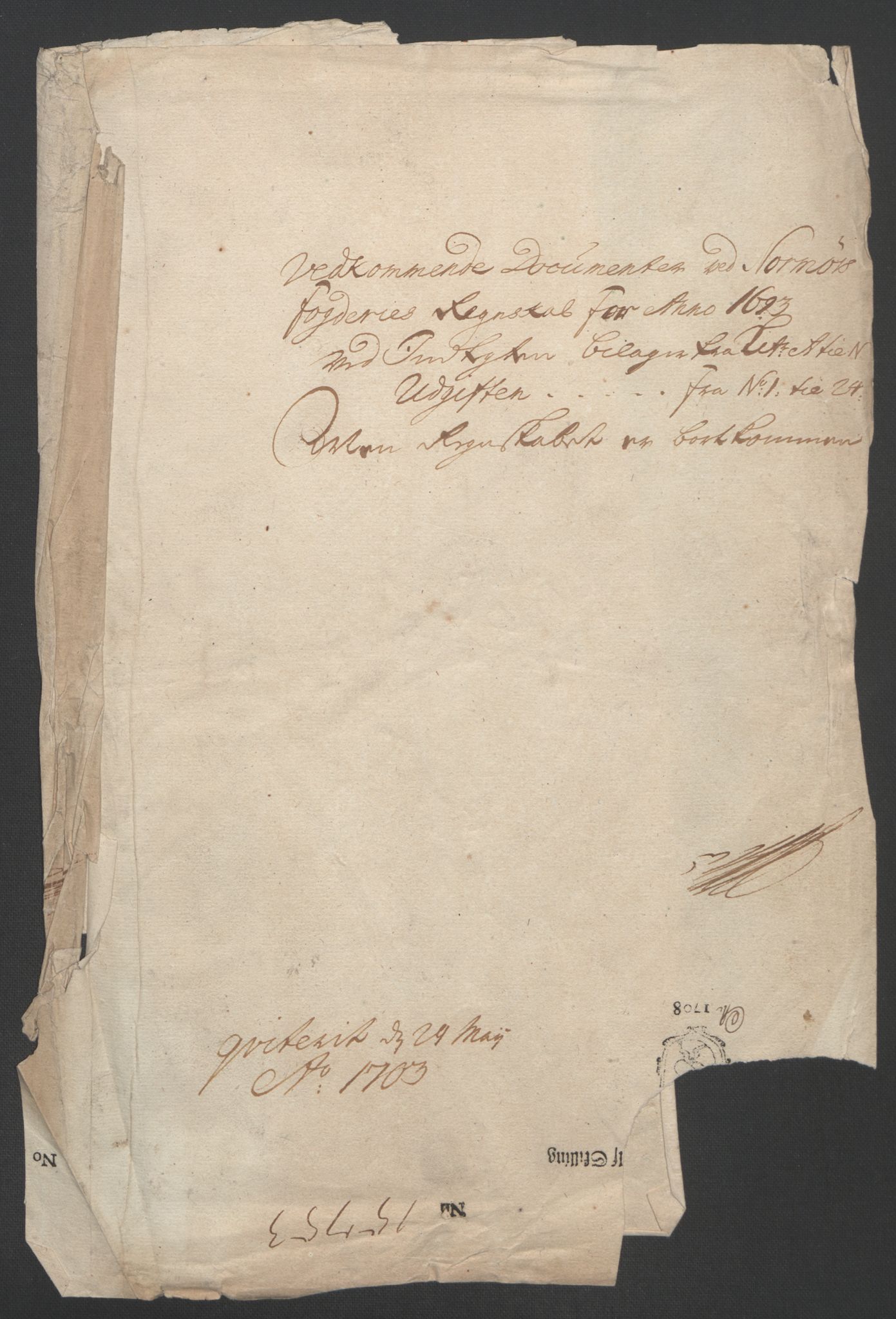 Rentekammeret inntil 1814, Reviderte regnskaper, Fogderegnskap, RA/EA-4092/R56/L3735: Fogderegnskap Nordmøre, 1692-1693, p. 278