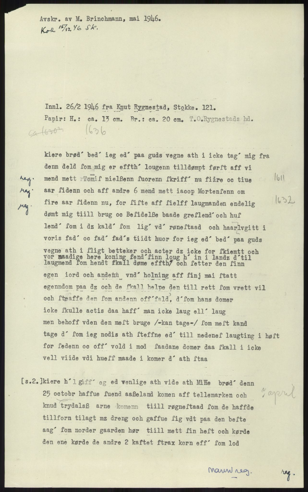 Samlinger til kildeutgivelse, Diplomavskriftsamlingen, AV/RA-EA-4053/H/Ha, p. 1474