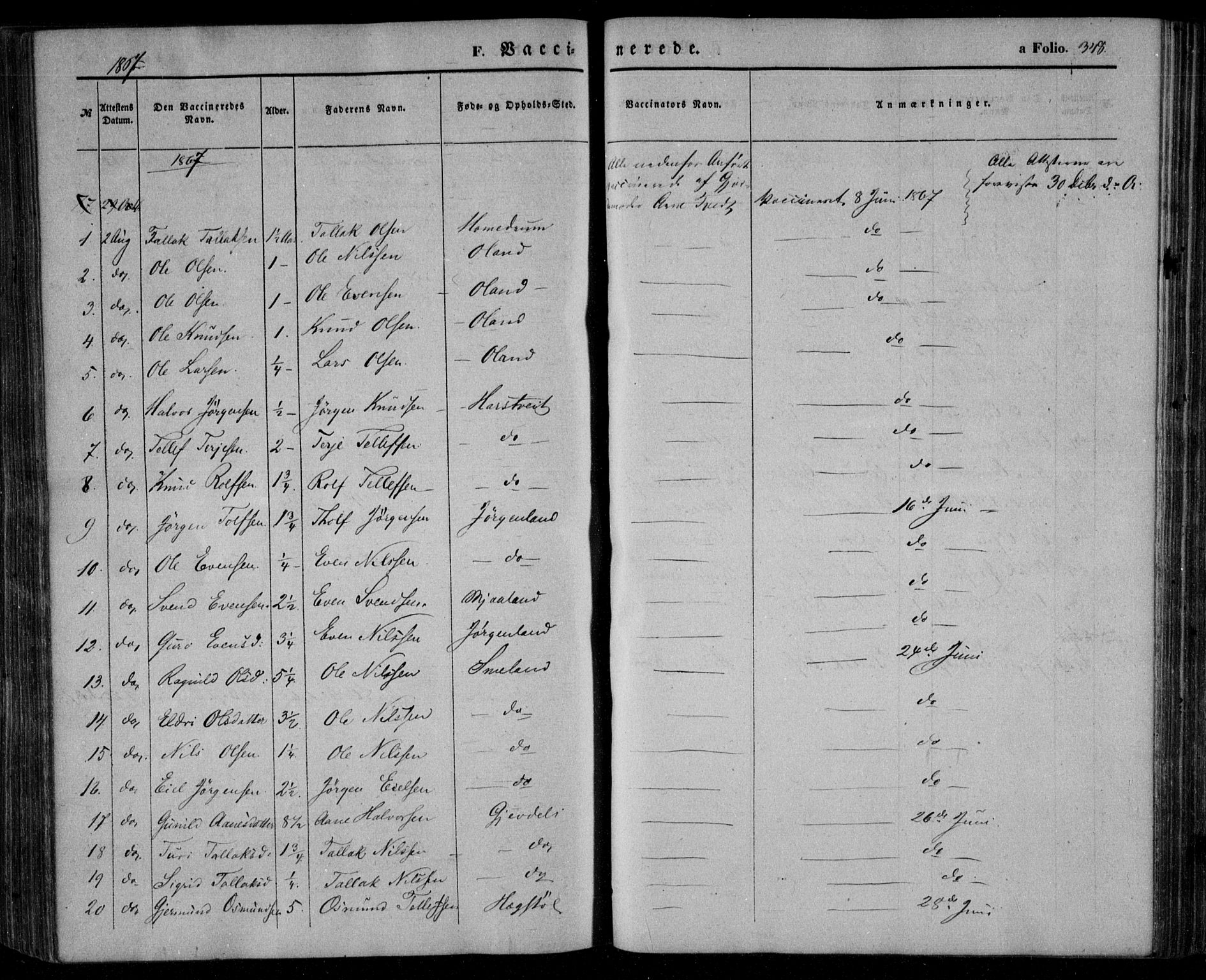 Åmli sokneprestkontor, AV/SAK-1111-0050/F/Fa/Fac/L0008: Parish register (official) no. A 8, 1852-1869, p. 348