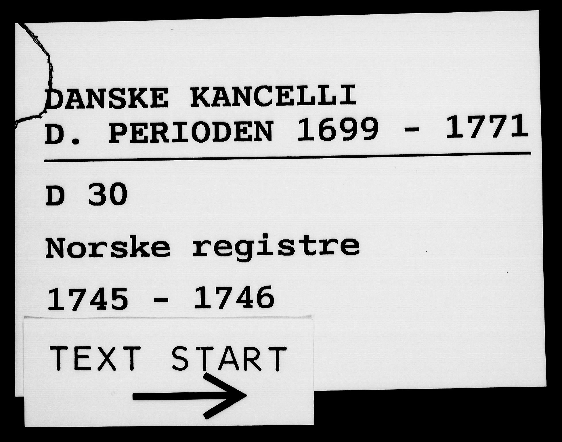 Danske Kanselli 1572-1799, AV/RA-EA-3023/F/Fc/Fca/Fcaa/L0034: Norske registre, 1745-1746