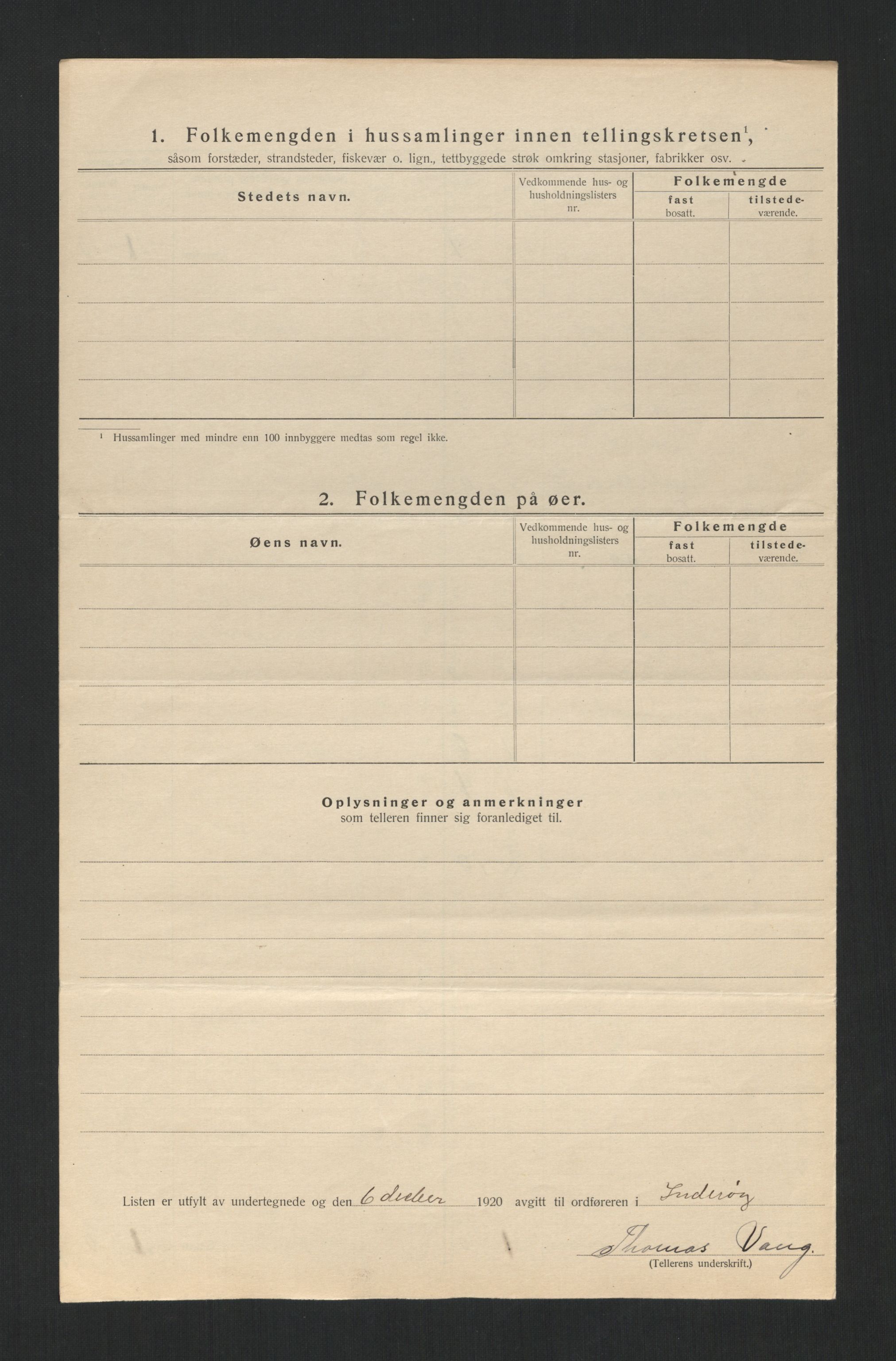 SAT, 1920 census for Inderøy, 1920, p. 18