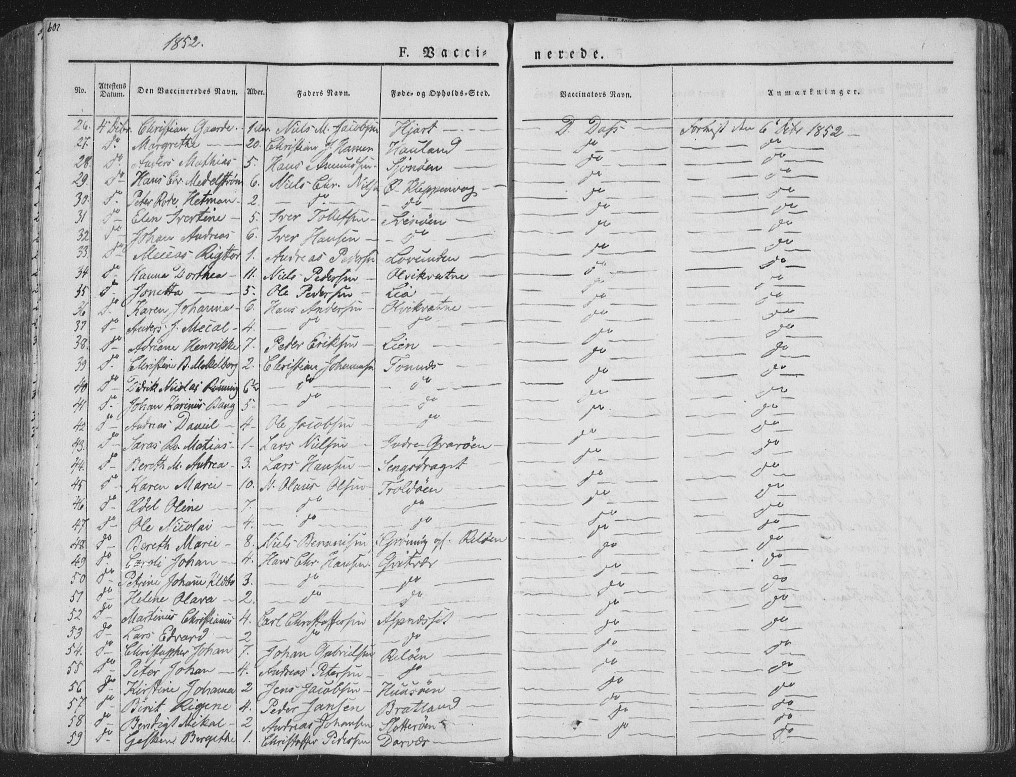 Ministerialprotokoller, klokkerbøker og fødselsregistre - Nordland, AV/SAT-A-1459/839/L0566: Parish register (official) no. 839A03, 1825-1862, p. 602