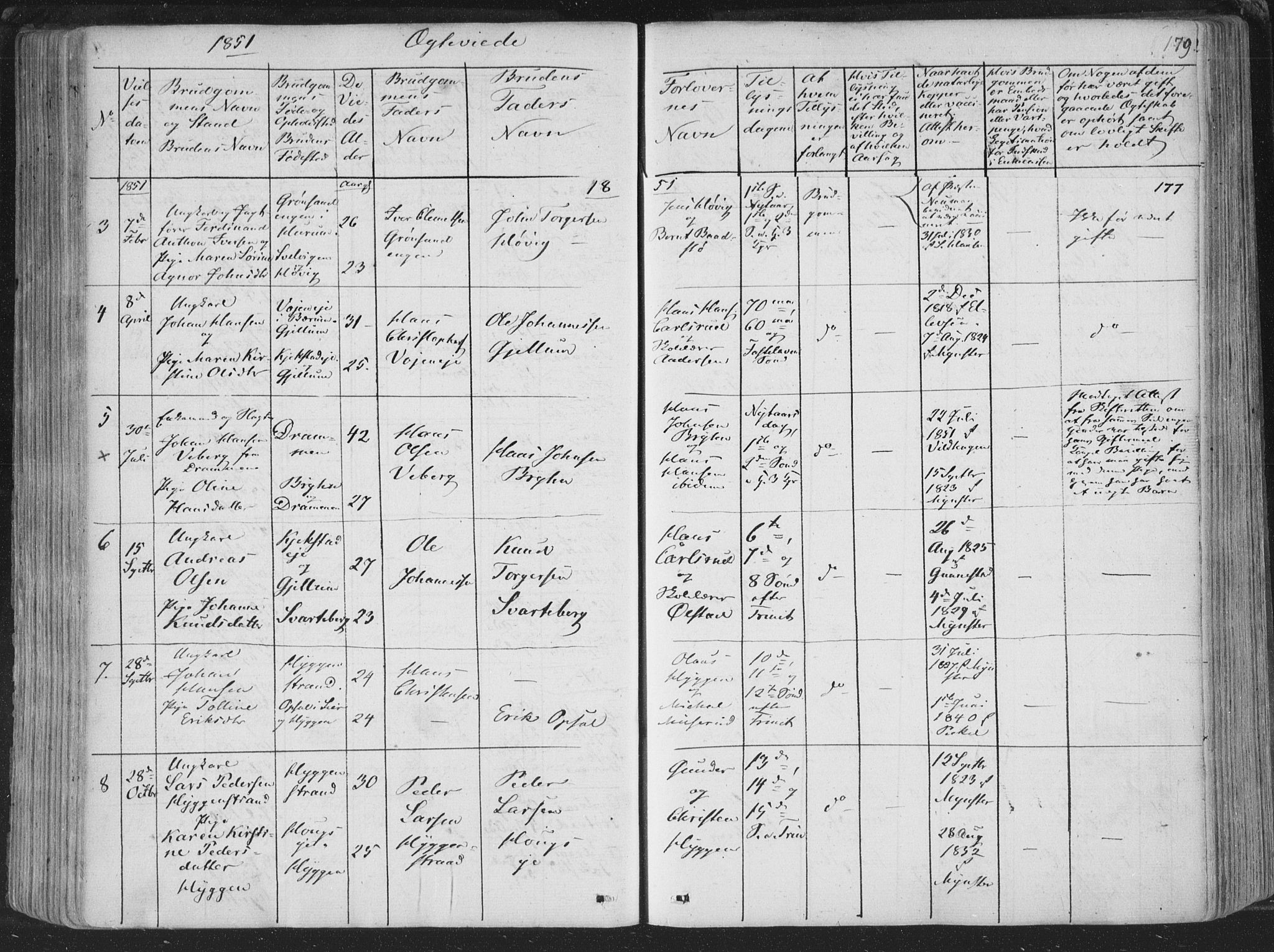 Røyken kirkebøker, AV/SAKO-A-241/F/Fa/L0005: Parish register (official) no. 5, 1833-1856, p. 177