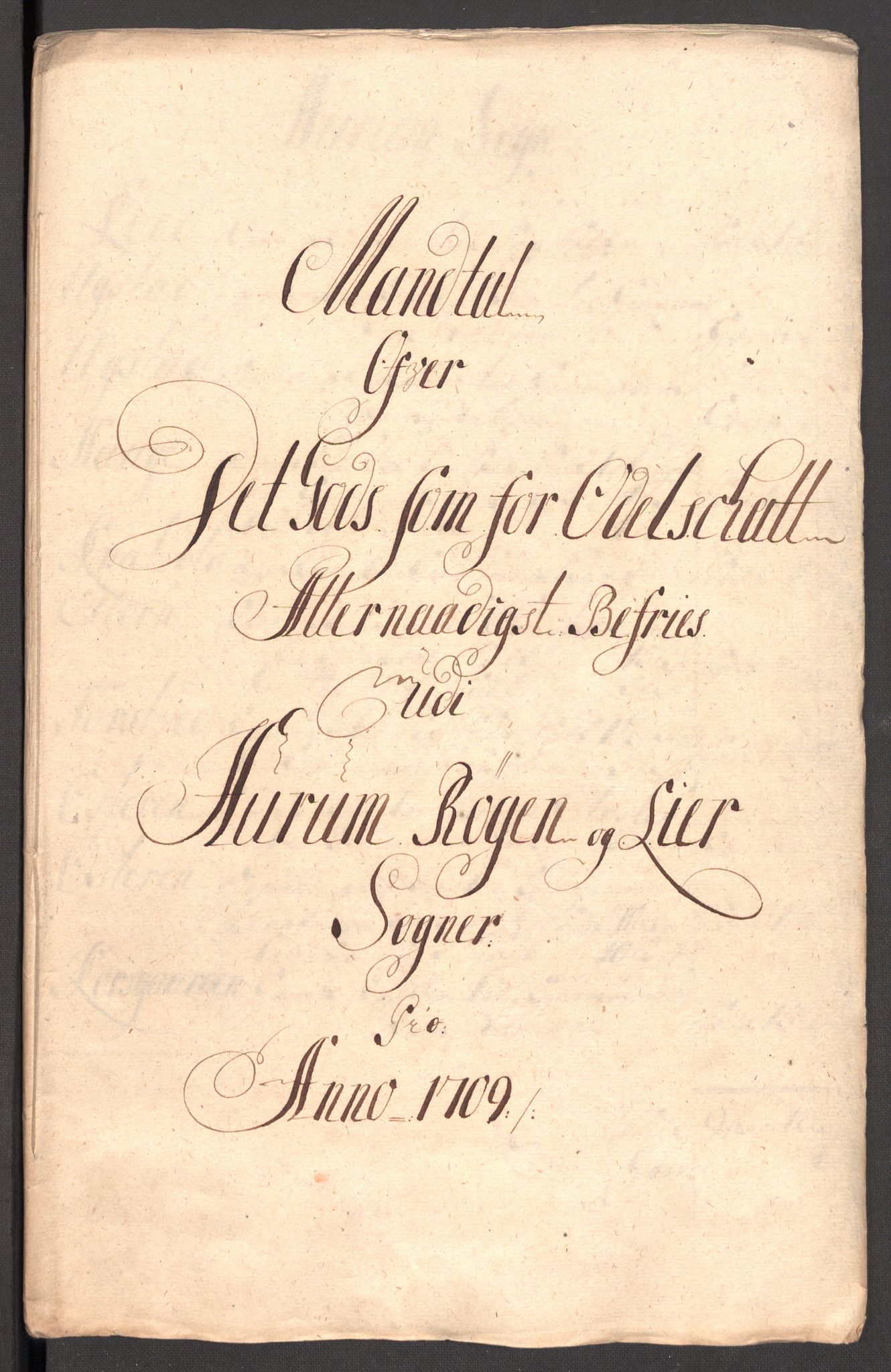 Rentekammeret inntil 1814, Reviderte regnskaper, Fogderegnskap, AV/RA-EA-4092/R31/L1703: Fogderegnskap Hurum, Røyken, Eiker, Lier og Buskerud, 1709, p. 261